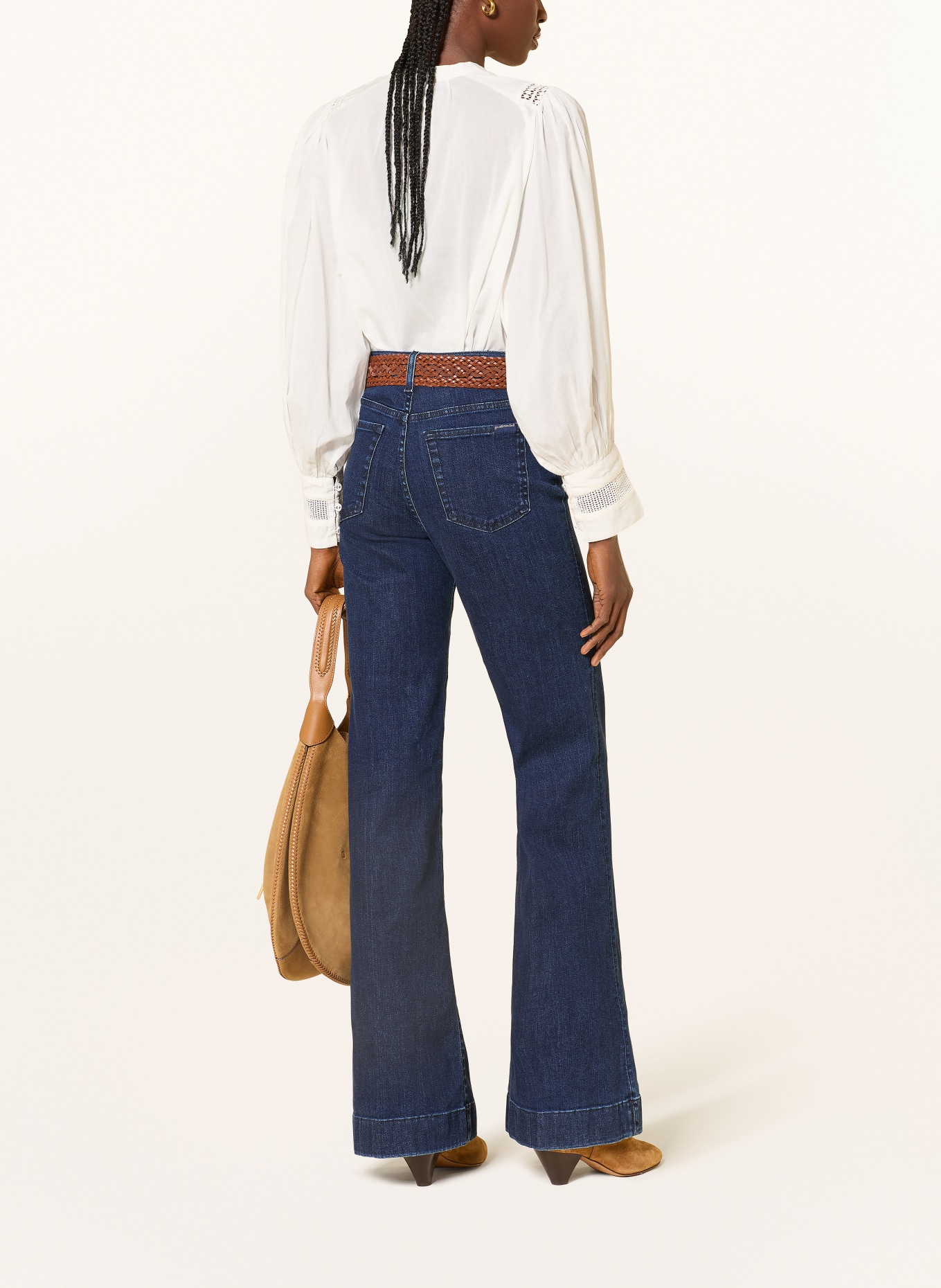 FARM RIO Bluse mit Spitze: ECRU