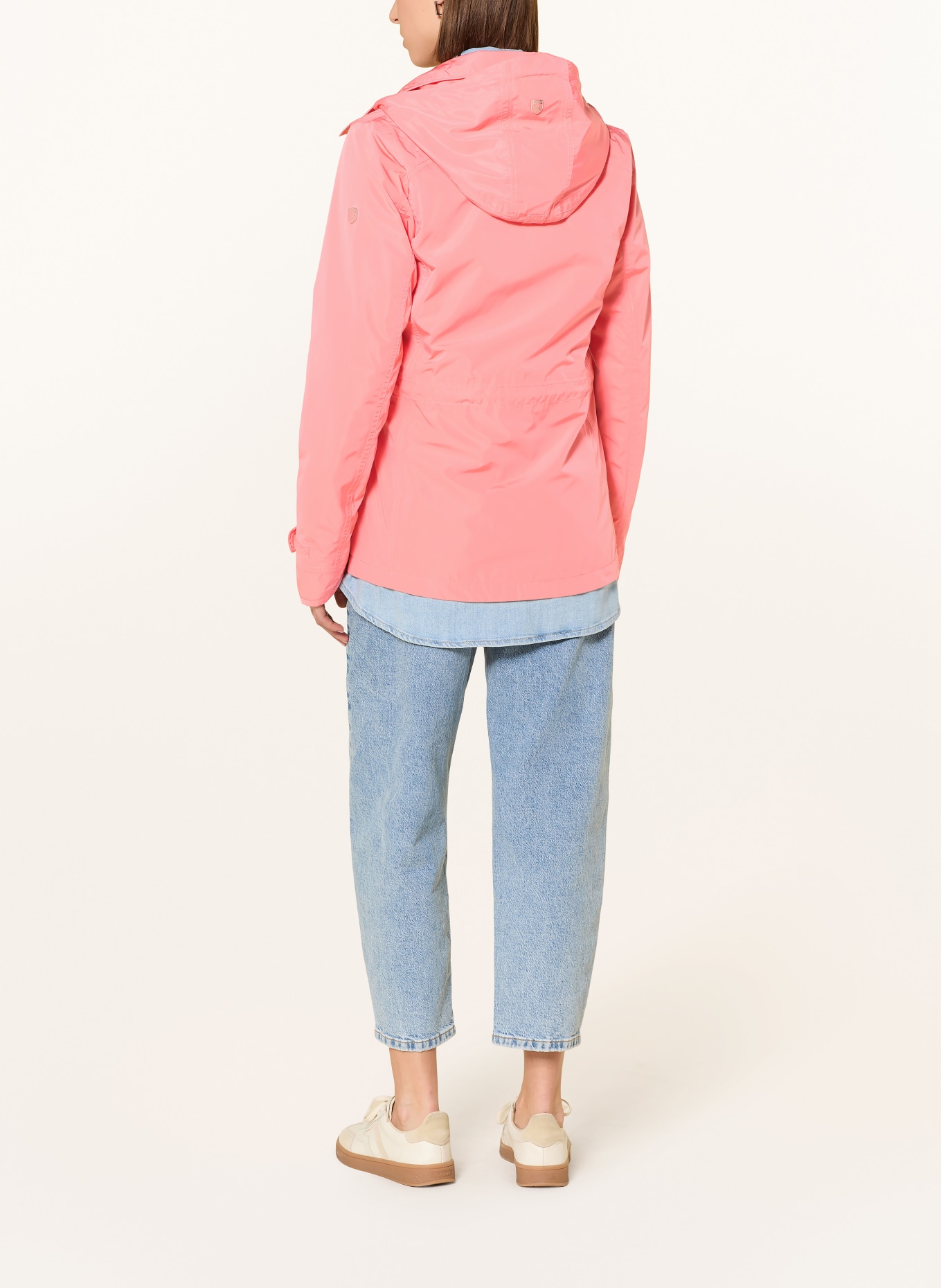 WELLENSTEYN TIROL LADY rain jacket with detachable hood: SALMON