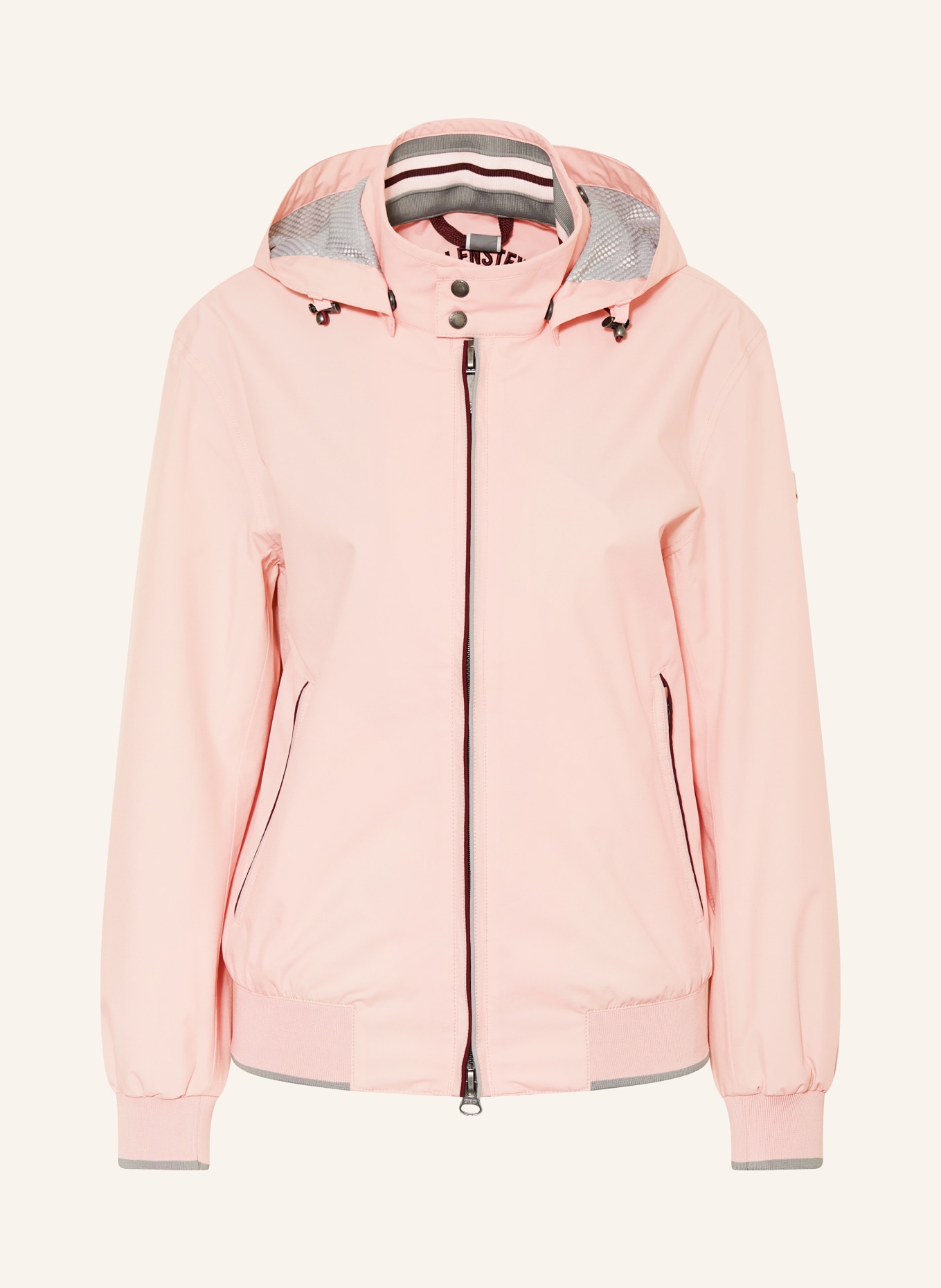 WELLENSTEYN COLLEGE LADY blouson with detachable hood: PINK / GRAY