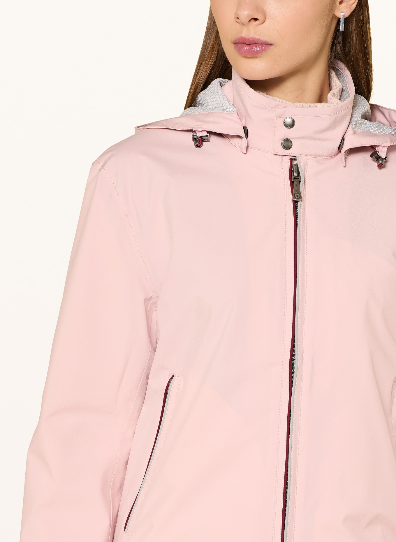 WELLENSTEYN COLLEGE LADY blouson with detachable hood: PINK / GRAY