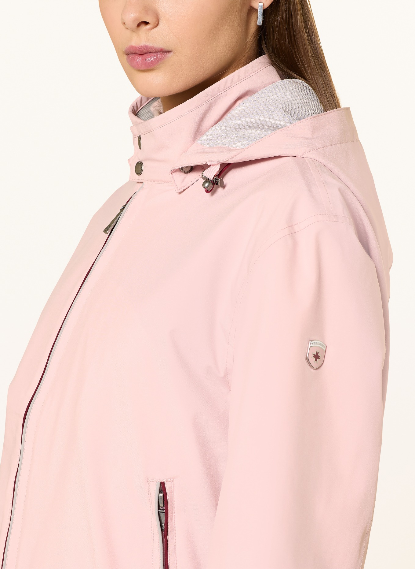 WELLENSTEYN COLLEGE LADY blouson with detachable hood: PINK / GRAY