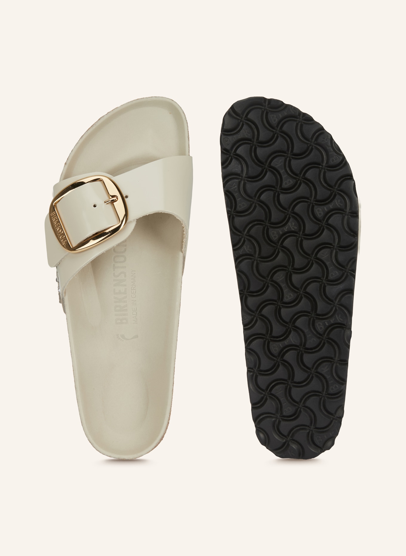 BIRKENSTOCK MADRID BIG BUCKLE mules: CREAM