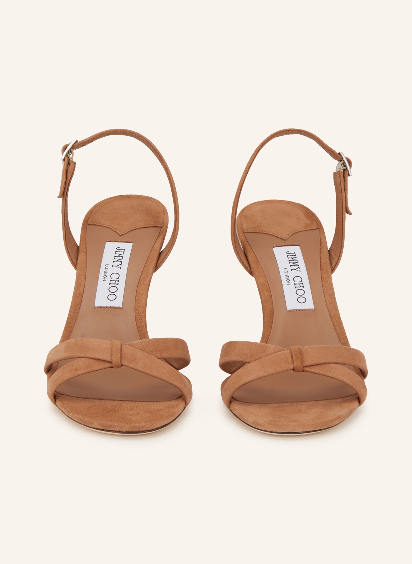 JIMMY CHOO Sandaletten ELSY 70: HELLBRAUN