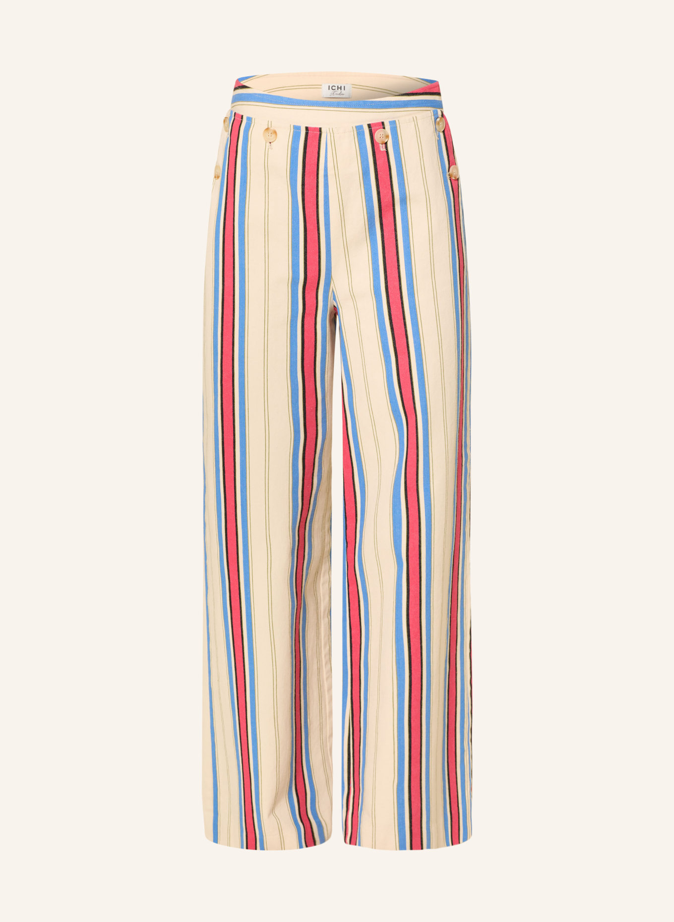 ICHI Spodnie IHFANIA: BEŻOWY / CZERWONY / NIEBIESKI