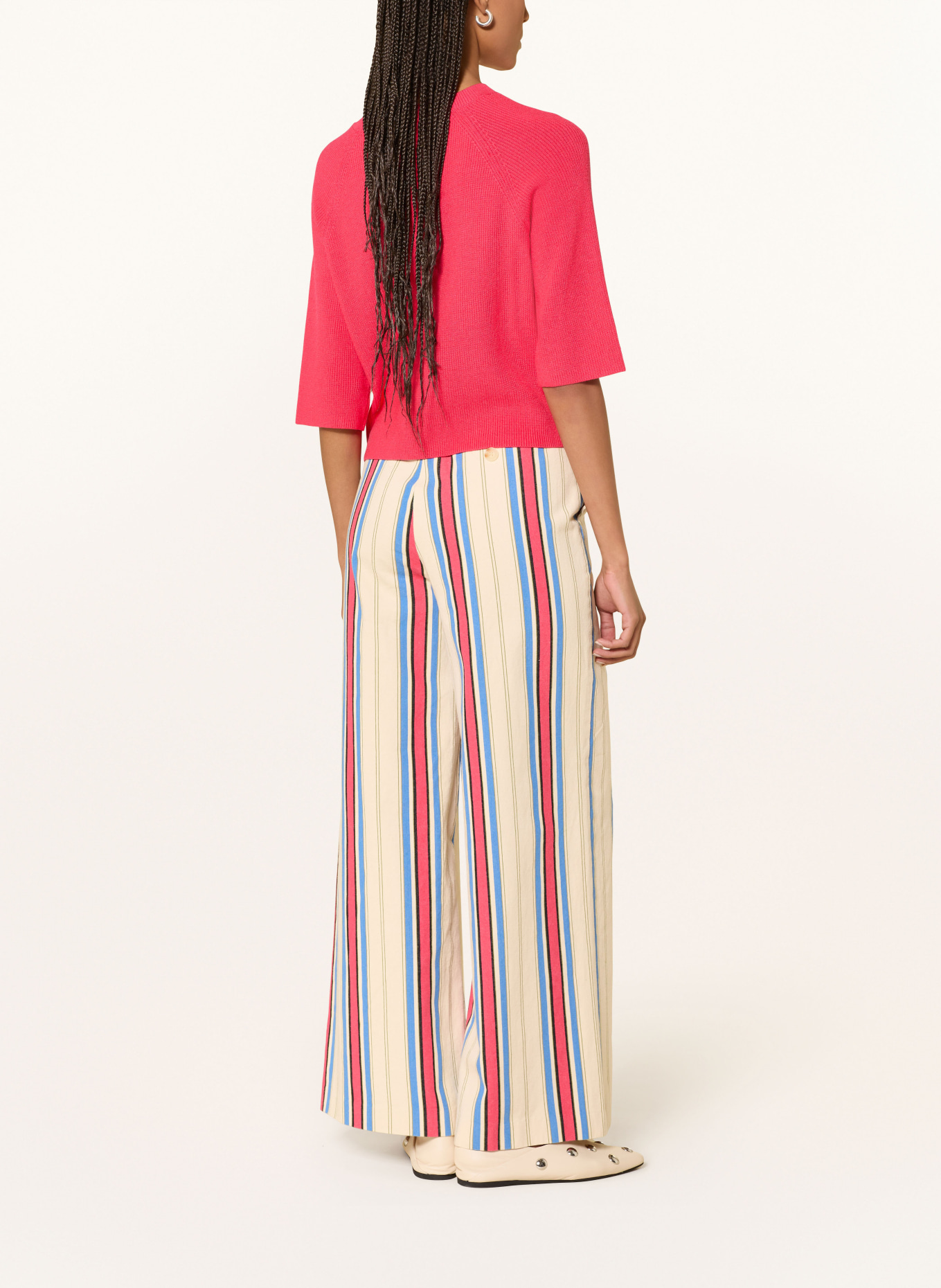 ICHI Spodnie IHFANIA: BEŻOWY / CZERWONY / NIEBIESKI