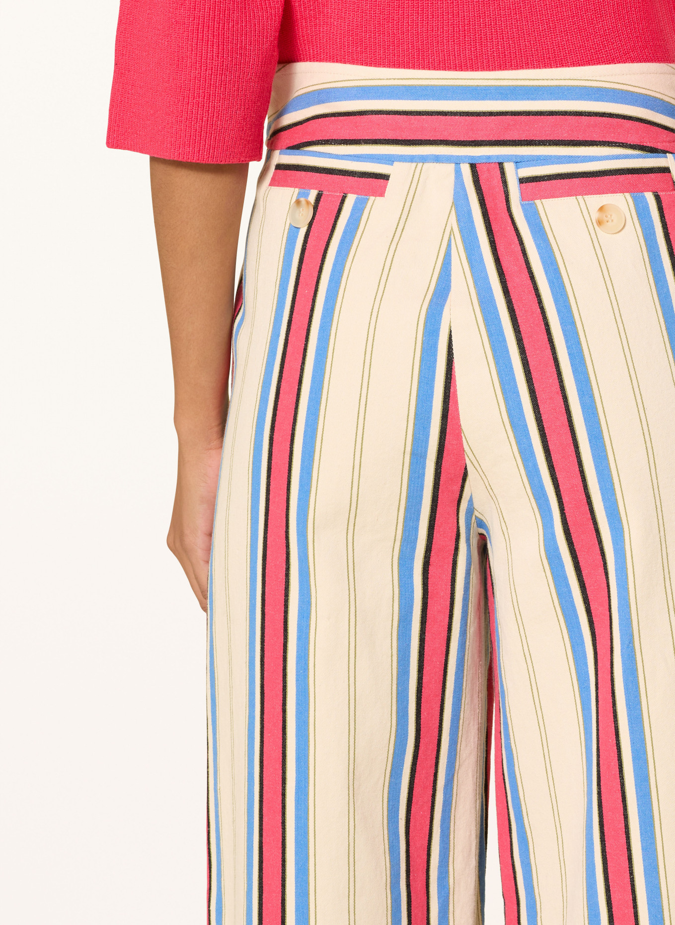 ICHI Spodnie IHFANIA: BEŻOWY / CZERWONY / NIEBIESKI