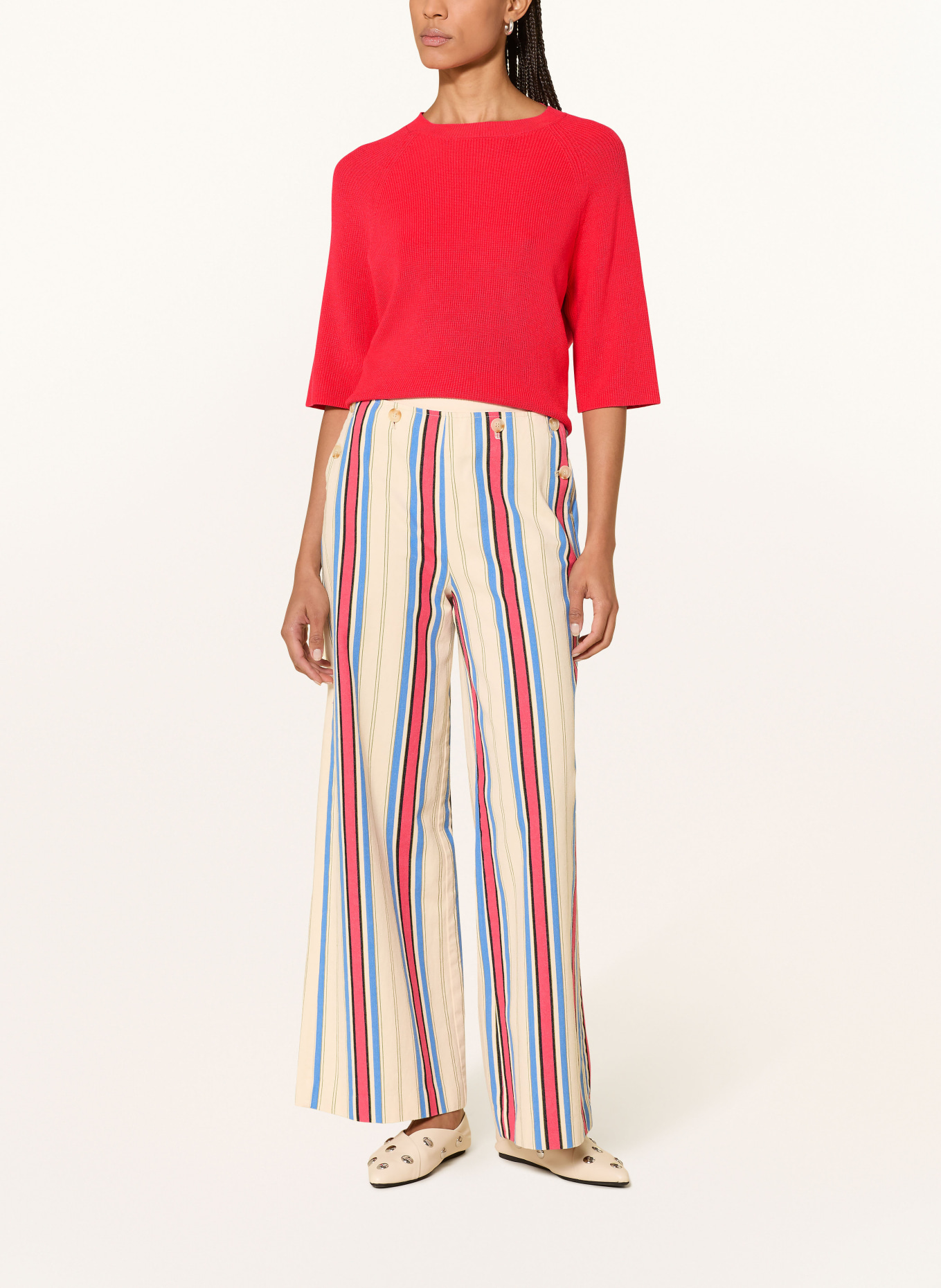 ICHI Strickshirt IHBOSTON: ROT