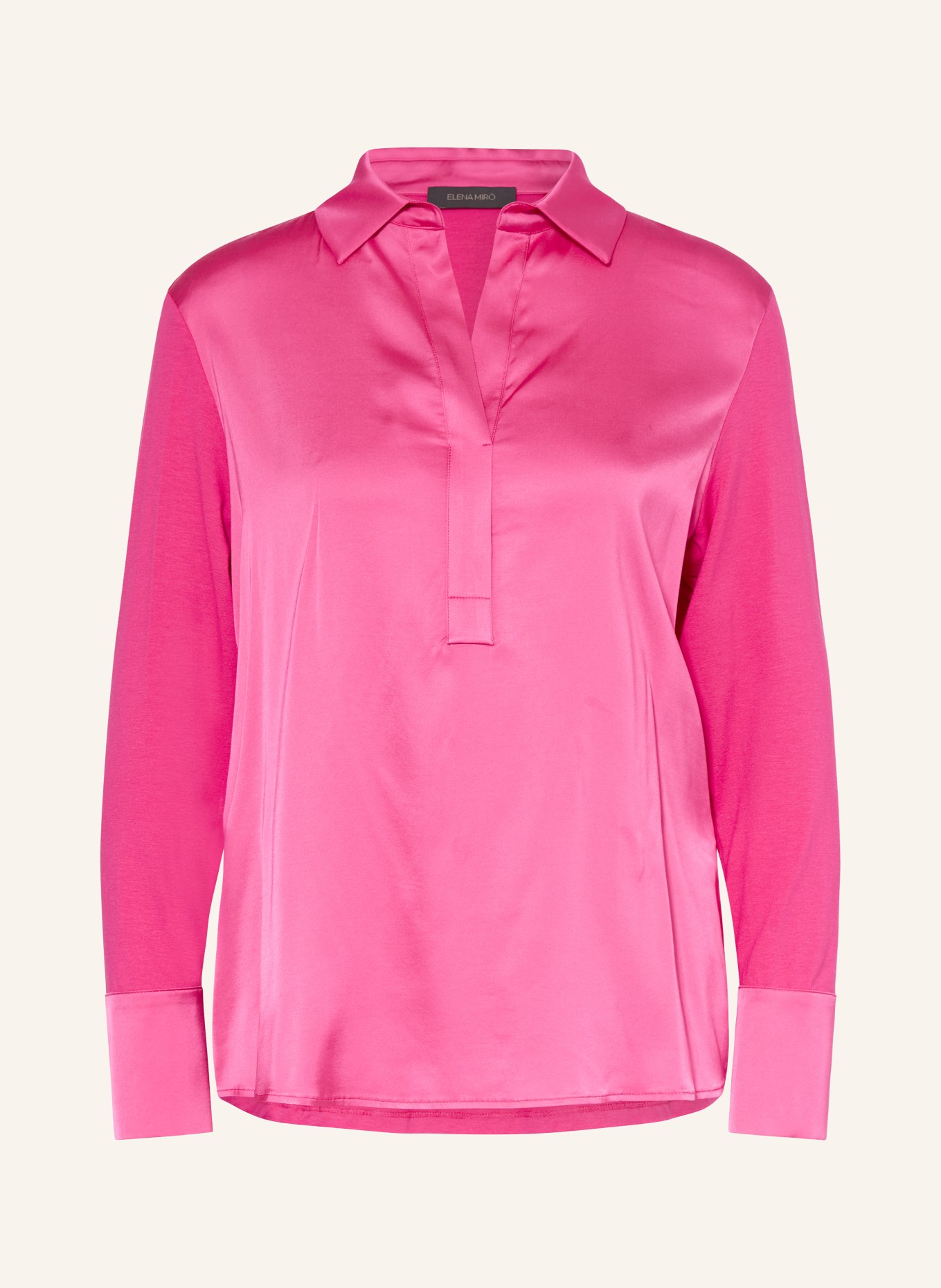 ELENA MIRO Blouse shirt in a mix of materials: FUCHSIA