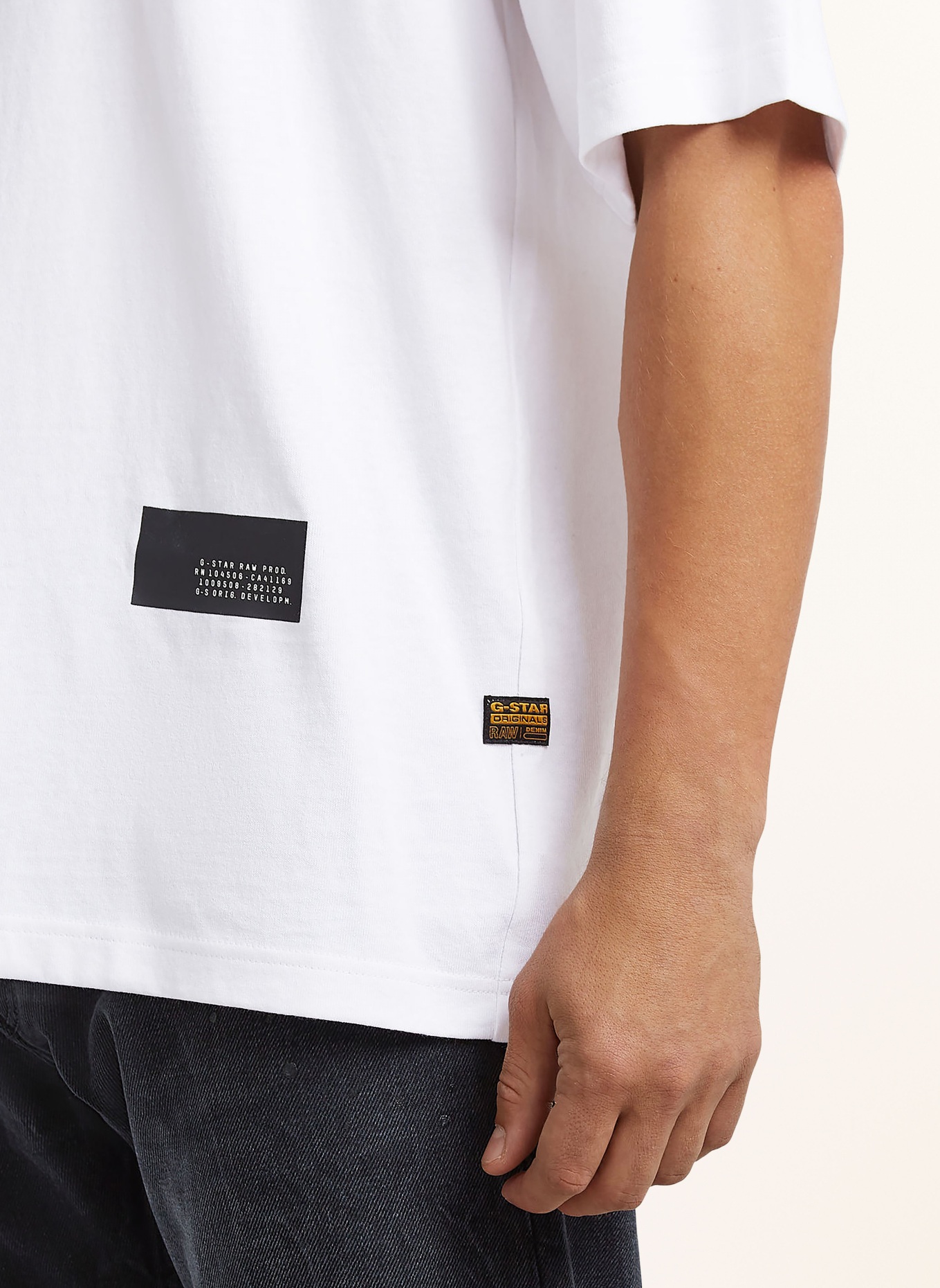 G-Star T-Shirt: WEISS / SCHWARZ