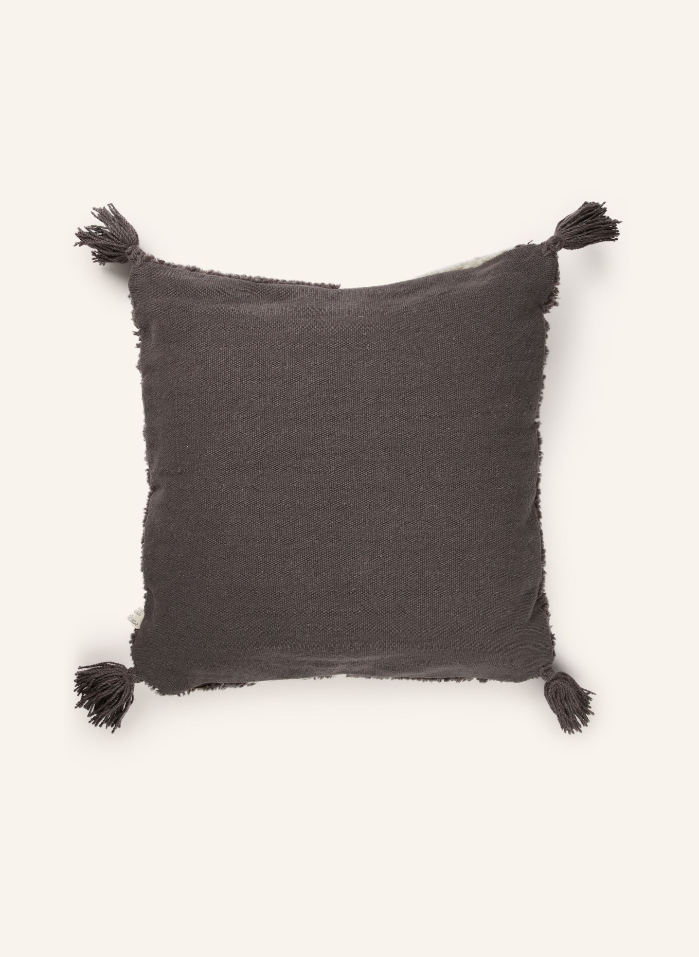 LORENA CANALS Dekokissen ZAGROS: CREME / DUNKELGRAU