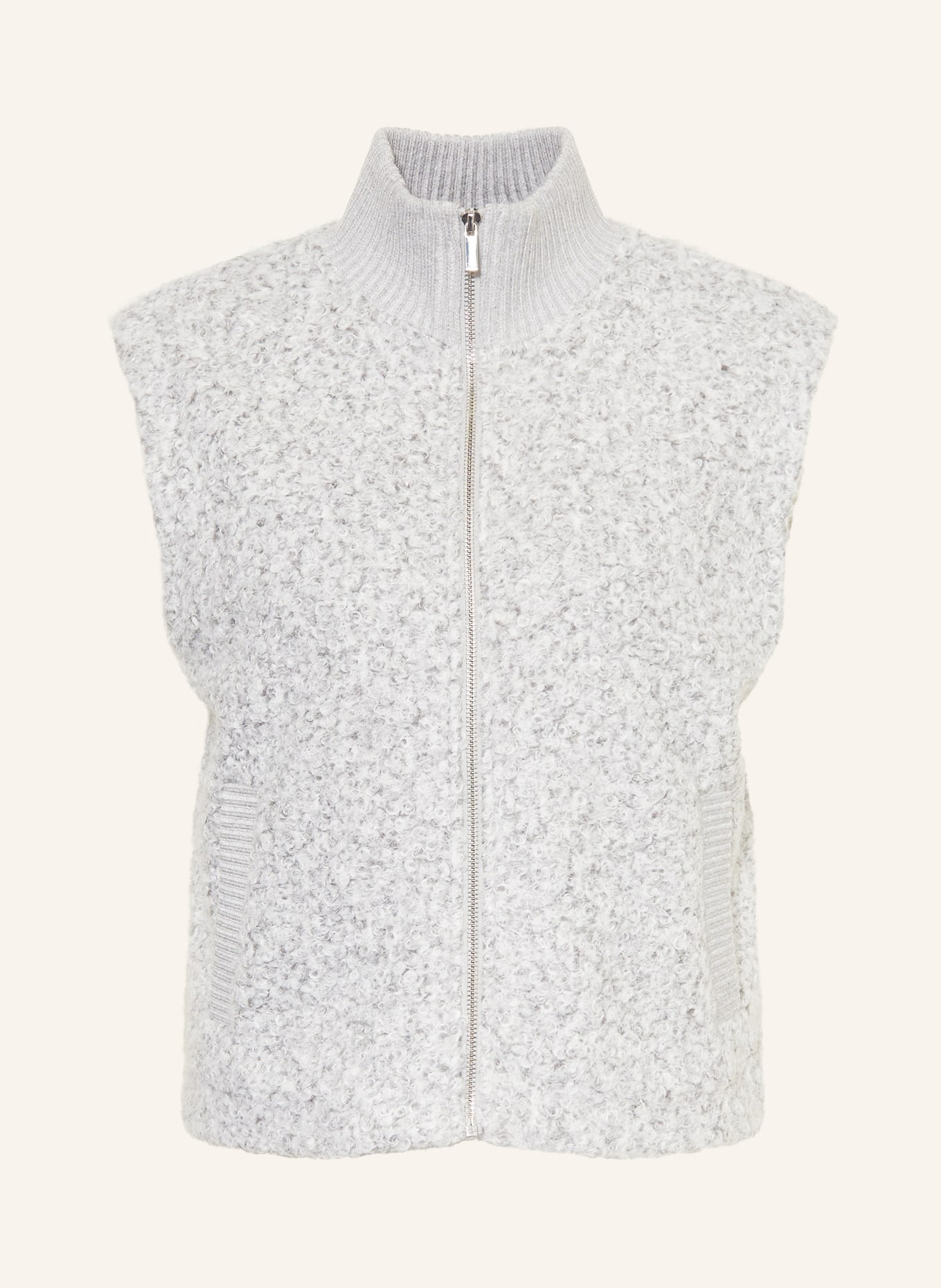 OPUS Teddyfell-Weste GULUNI: HELLGRAU