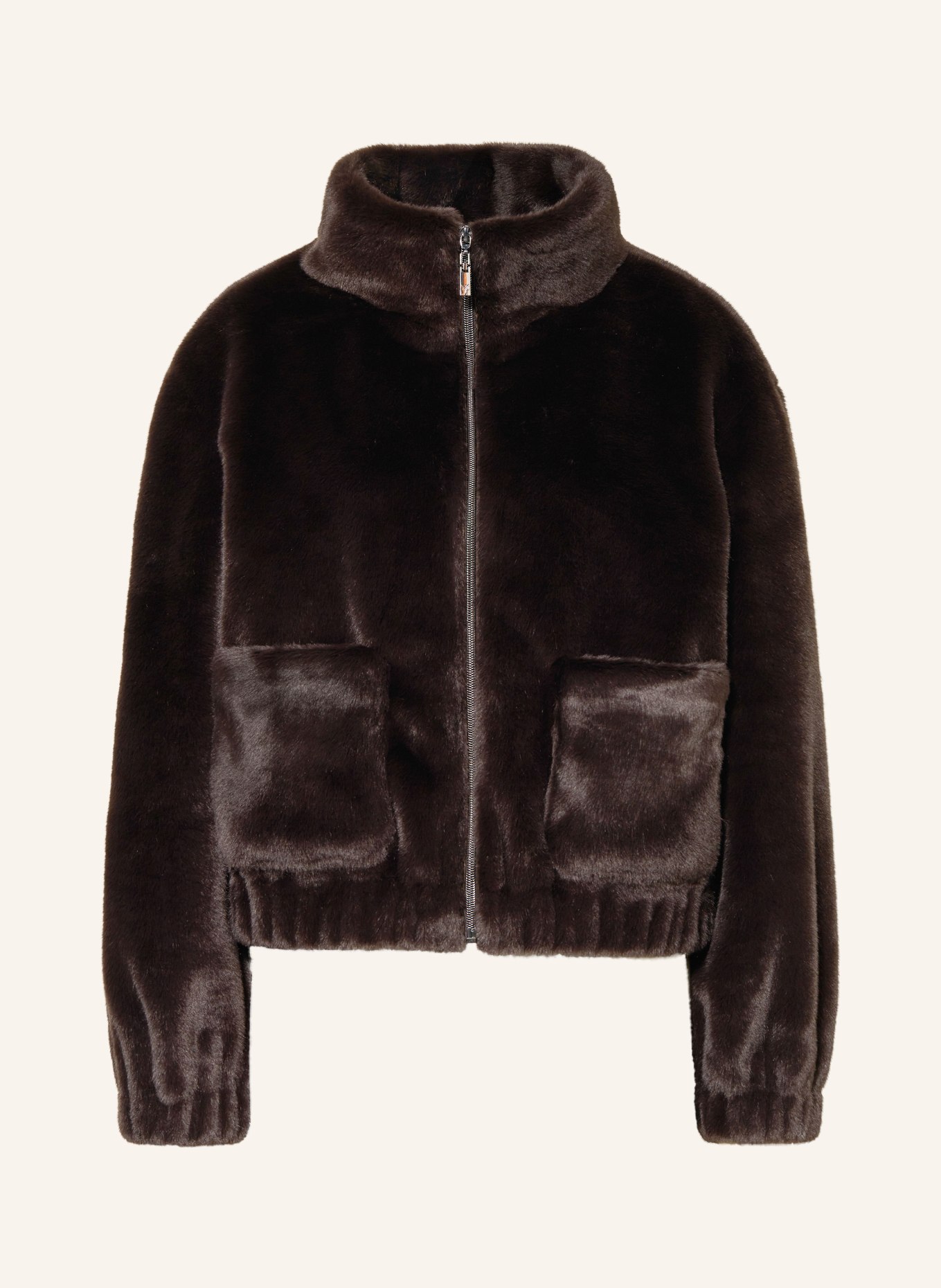 monari Kunstfell-Jacke: DUNKELBRAUN