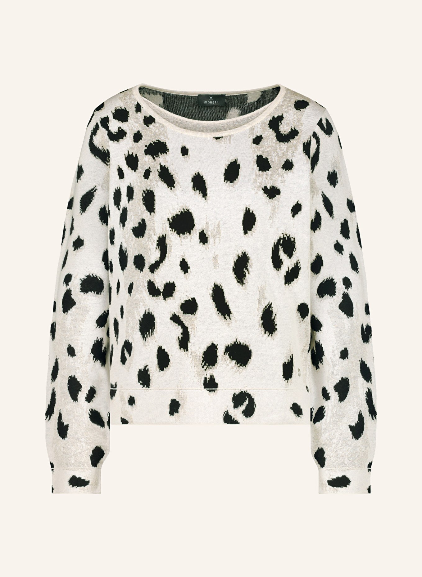 monari Pullover: ECRU / SCHWARZ