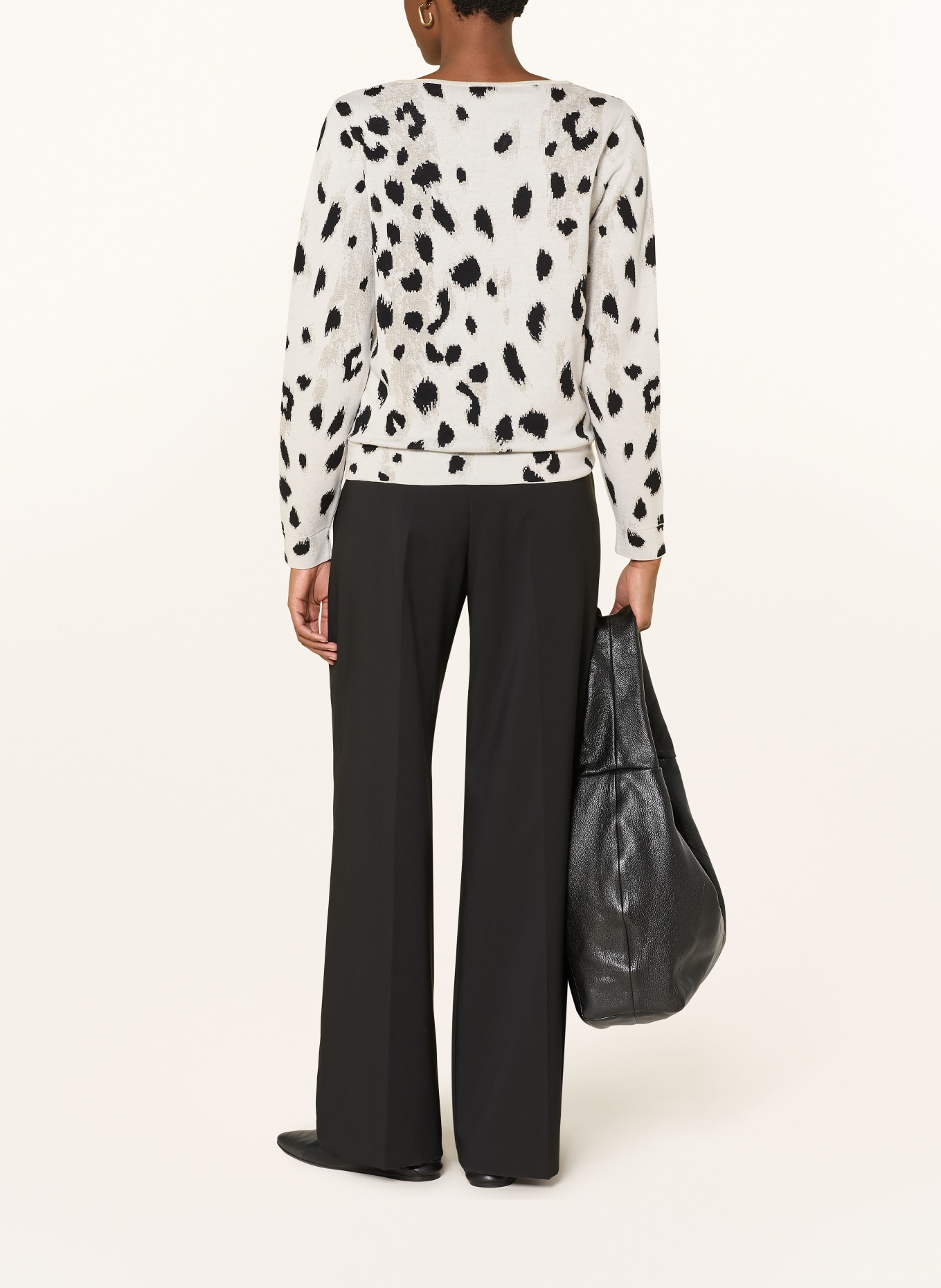 monari Pullover: ECRU / SCHWARZ