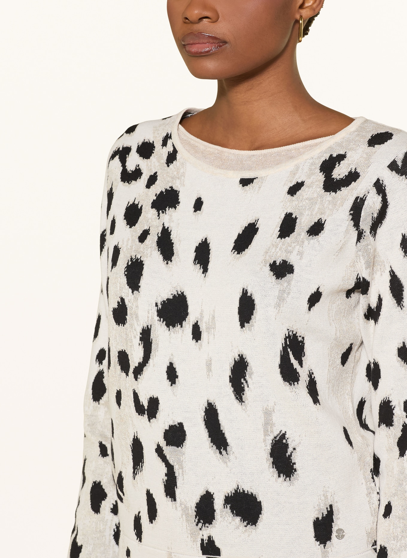 monari Pullover: ECRU / SCHWARZ