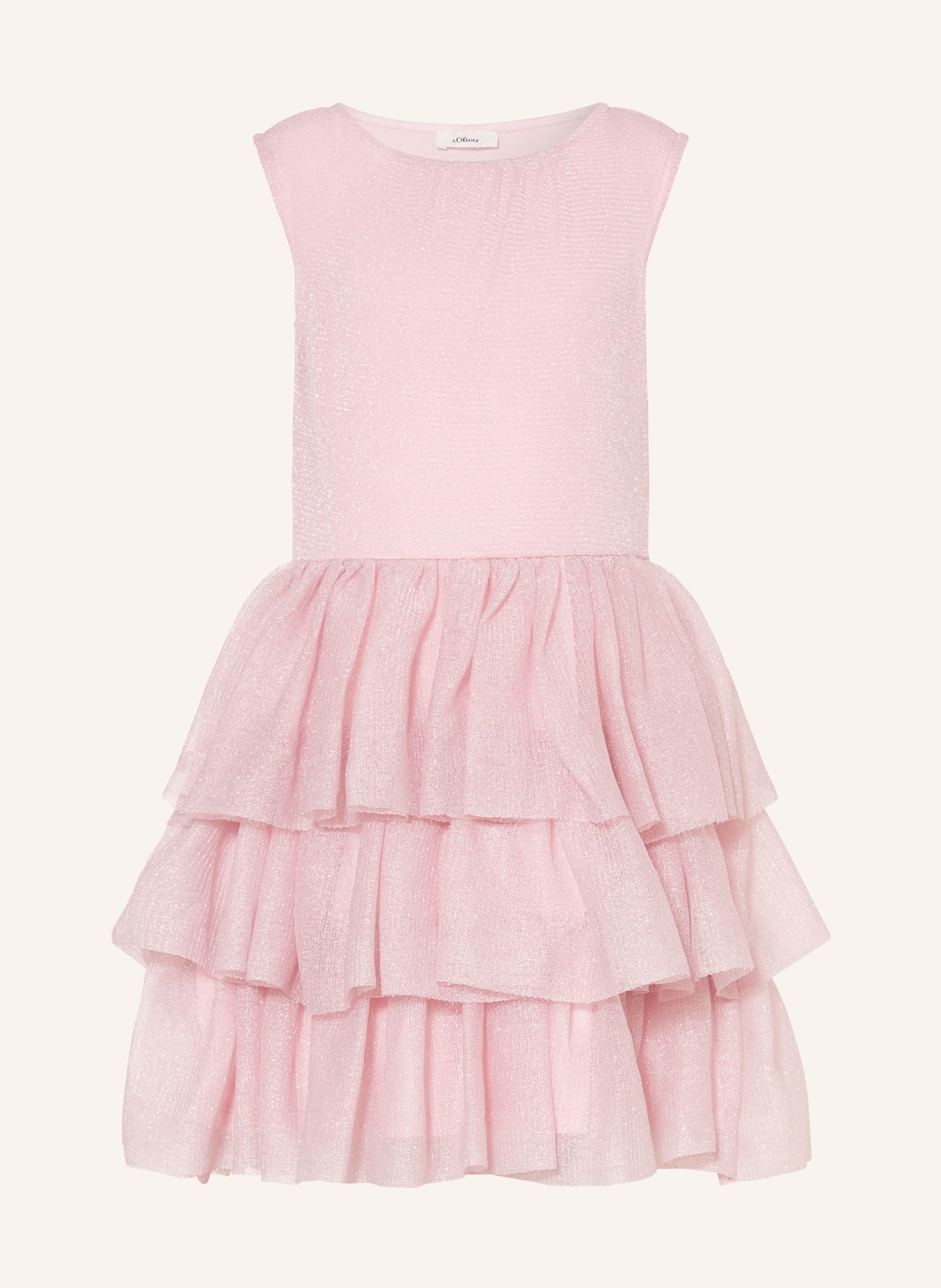 s.Oliver RED Sukienka z błyszczącą nicią: JASNORÓŻOWY