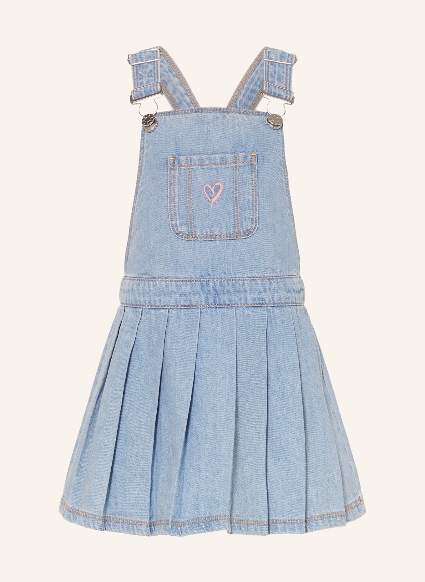 s.Oliver RED Jeanskleid mit Plissees: HELLBLAU