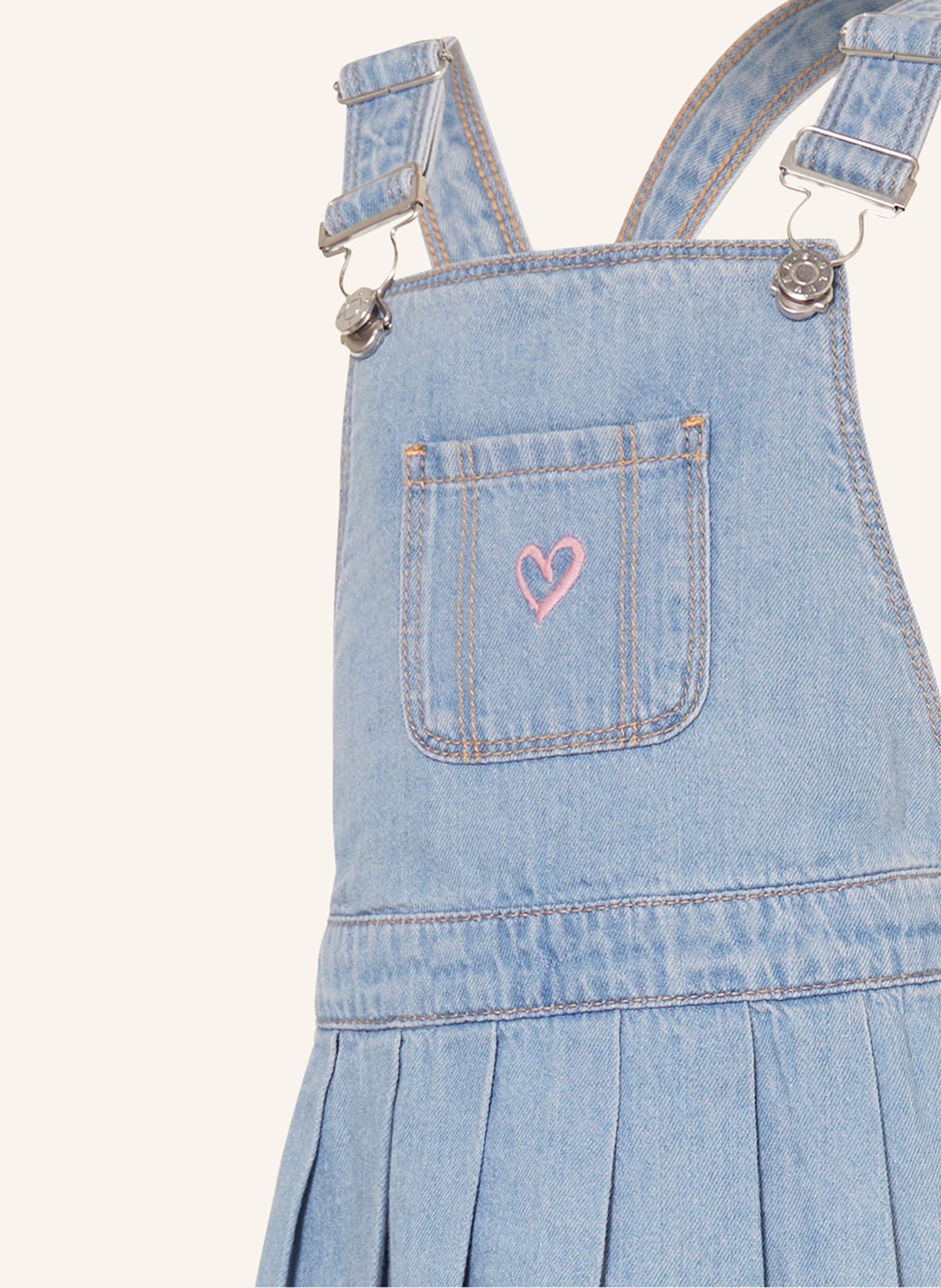 s.Oliver RED Jeanskleid mit Plissees: HELLBLAU