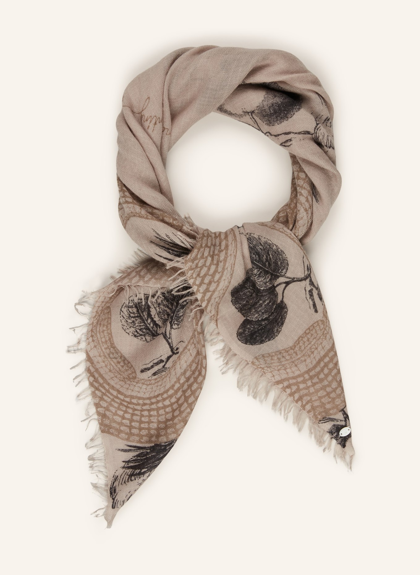 friendly hunting Cashmere-Tuch: BEIGE / HELLBRAUN / DUNKELGRAU