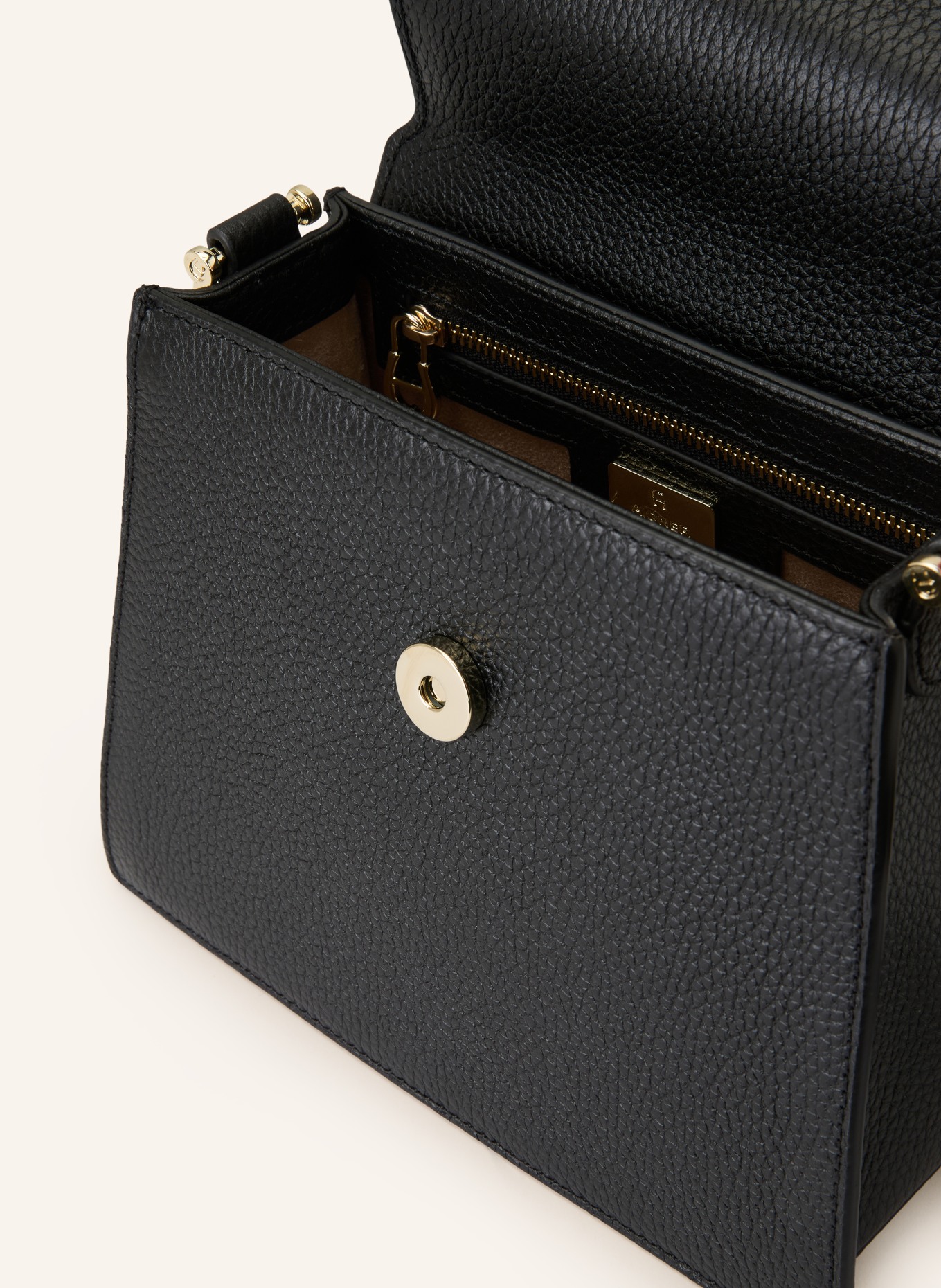 AIGNER Handtasche DELIA MEDIUM: SCHWARZ / GOLD