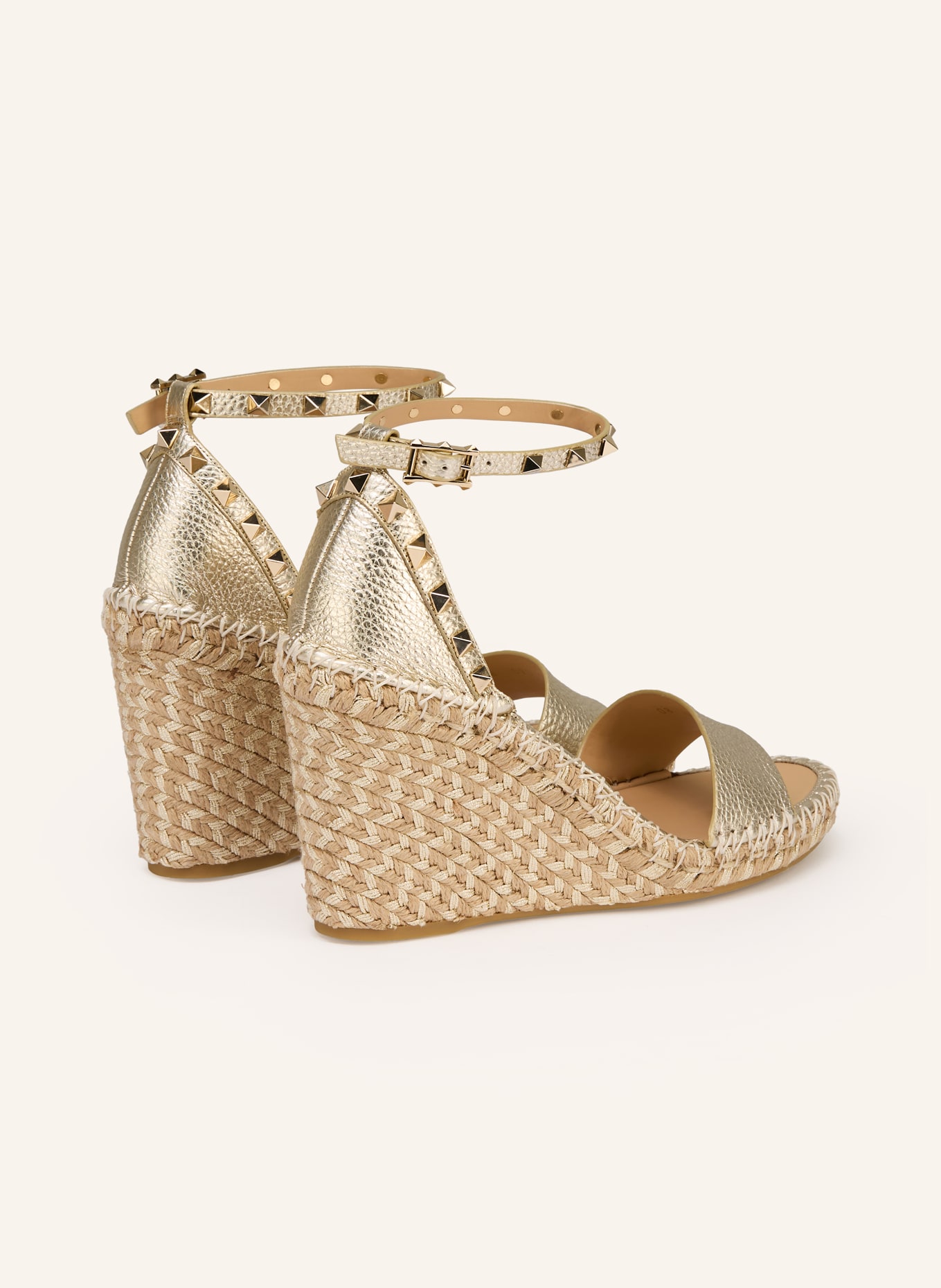 VALENTINO GARAVANI Wedges ROCKSTUD DOUBLE mit Nieten: GOLD
