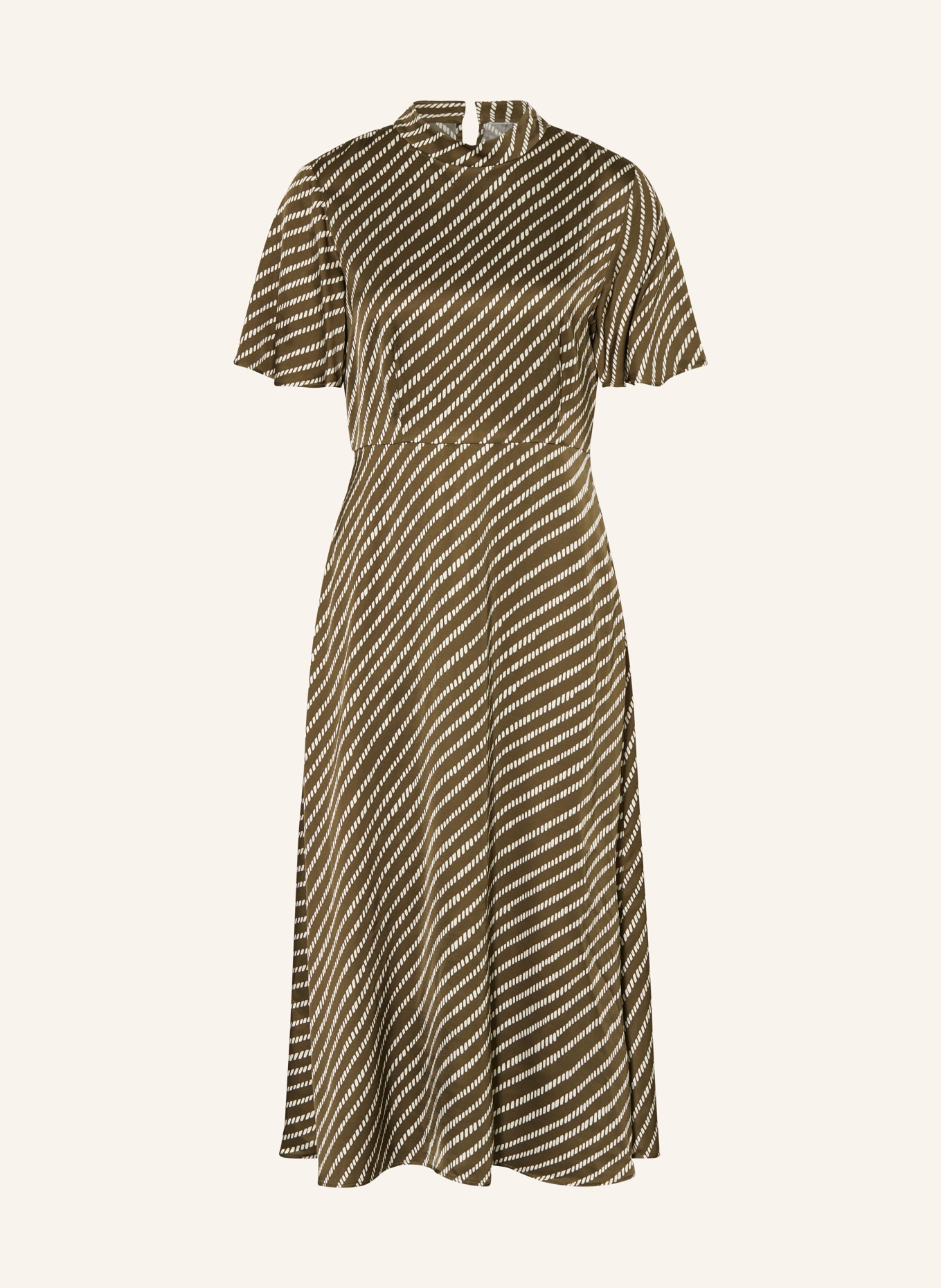 comma Kleid: KHAKI / WEISS