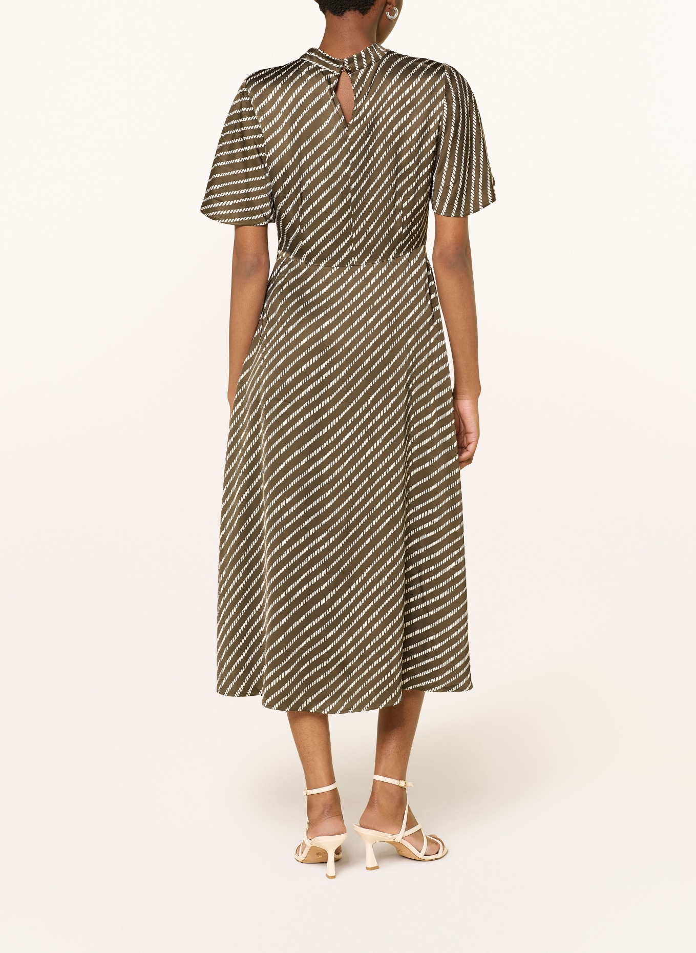 comma Kleid: KHAKI / WEISS