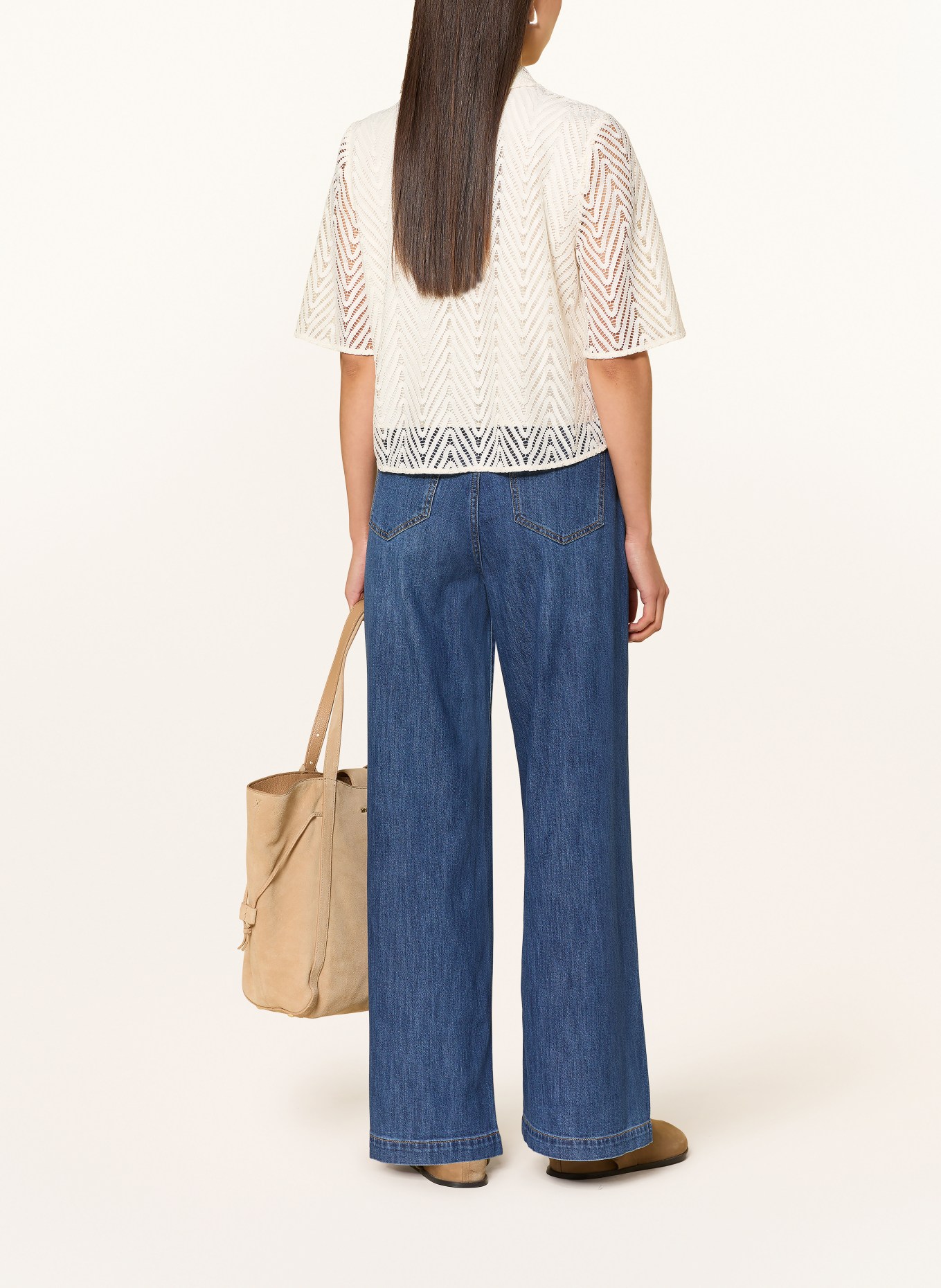 comma Džíny se širokými nohavicemi: 56Z4 BLUE