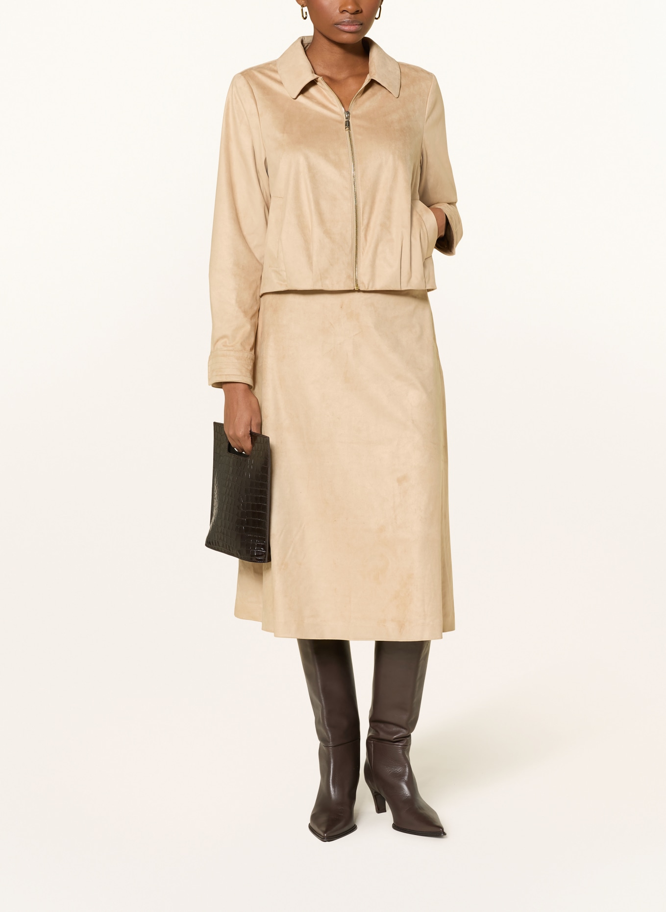 comma Bunda v koženém vzhledu: SVĚTLE HNĚDÁ