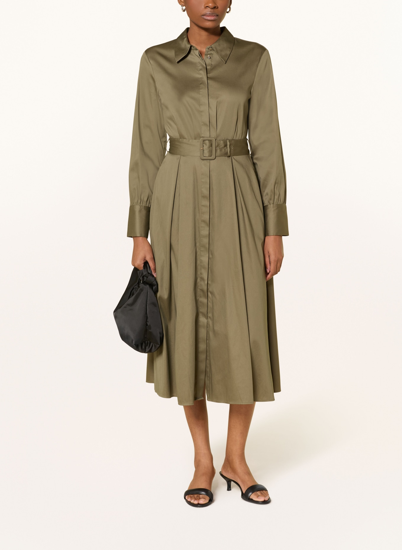 comma shirt dress: KHAKI