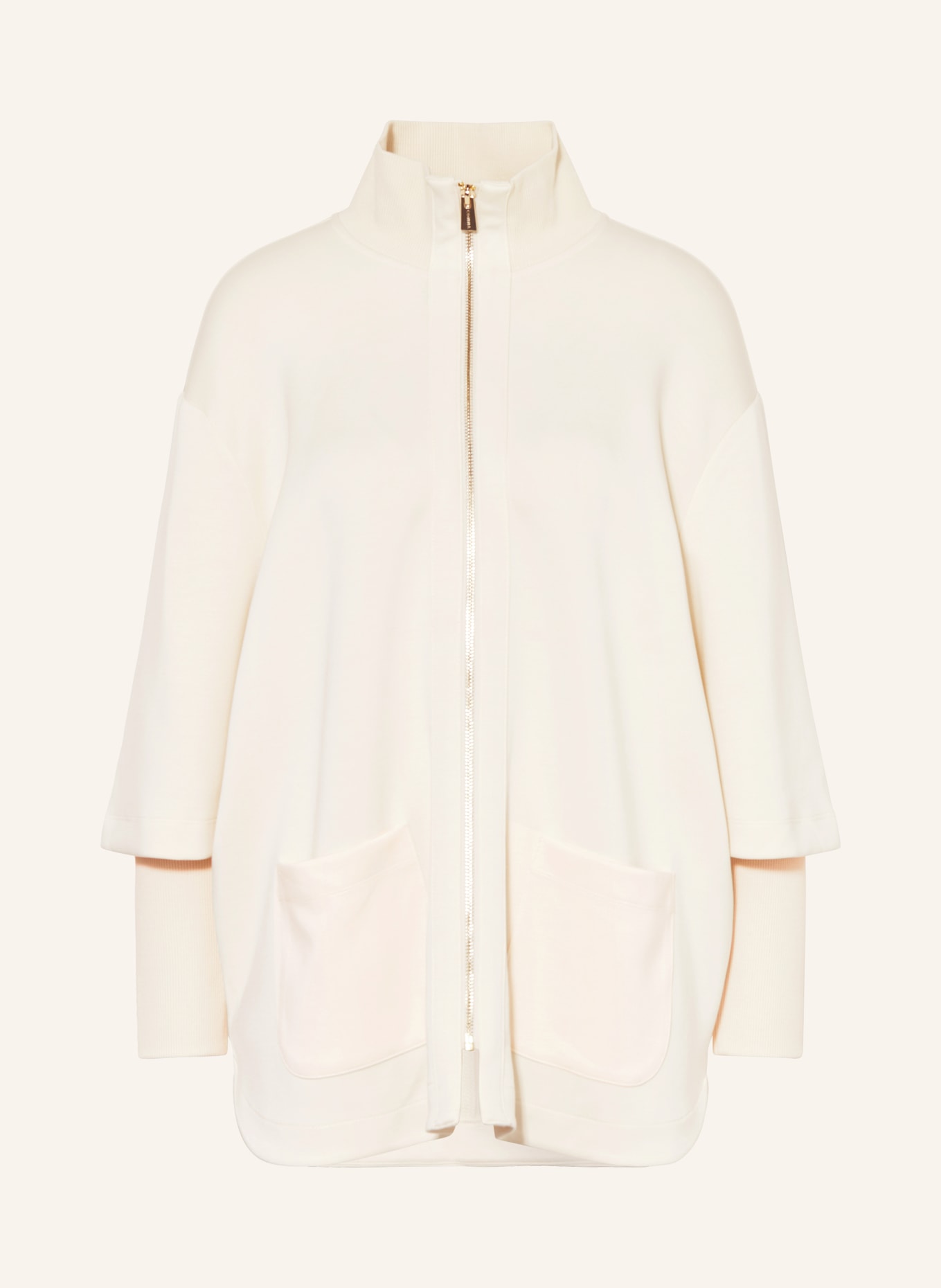 comma Sweatjacke: WEISS