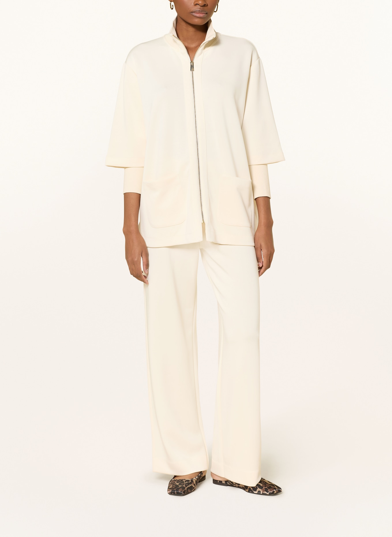 comma Sweatjacke: WEISS