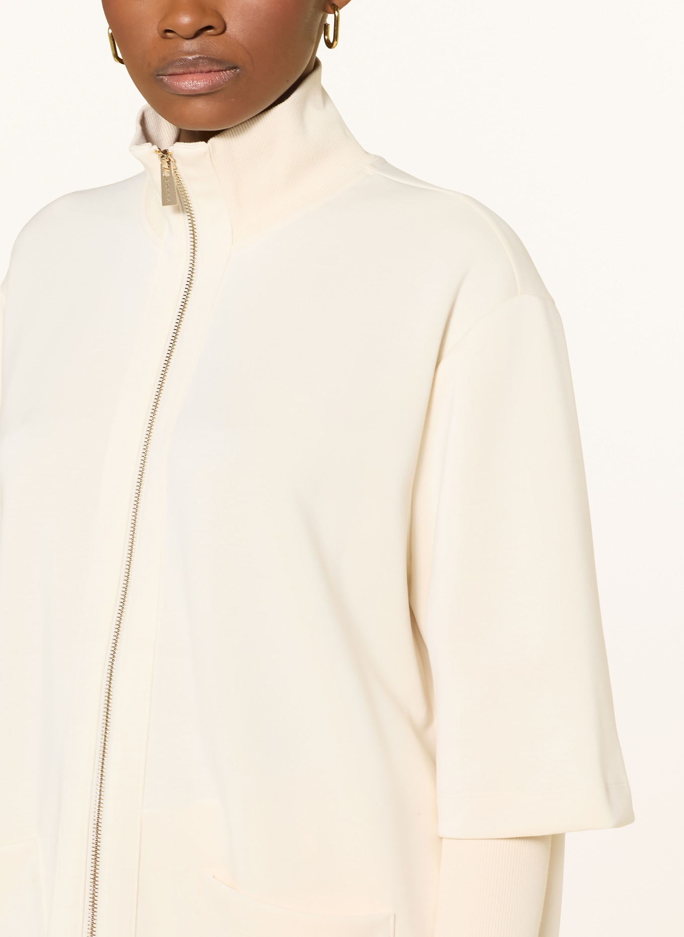 comma Sweatjacke: WEISS