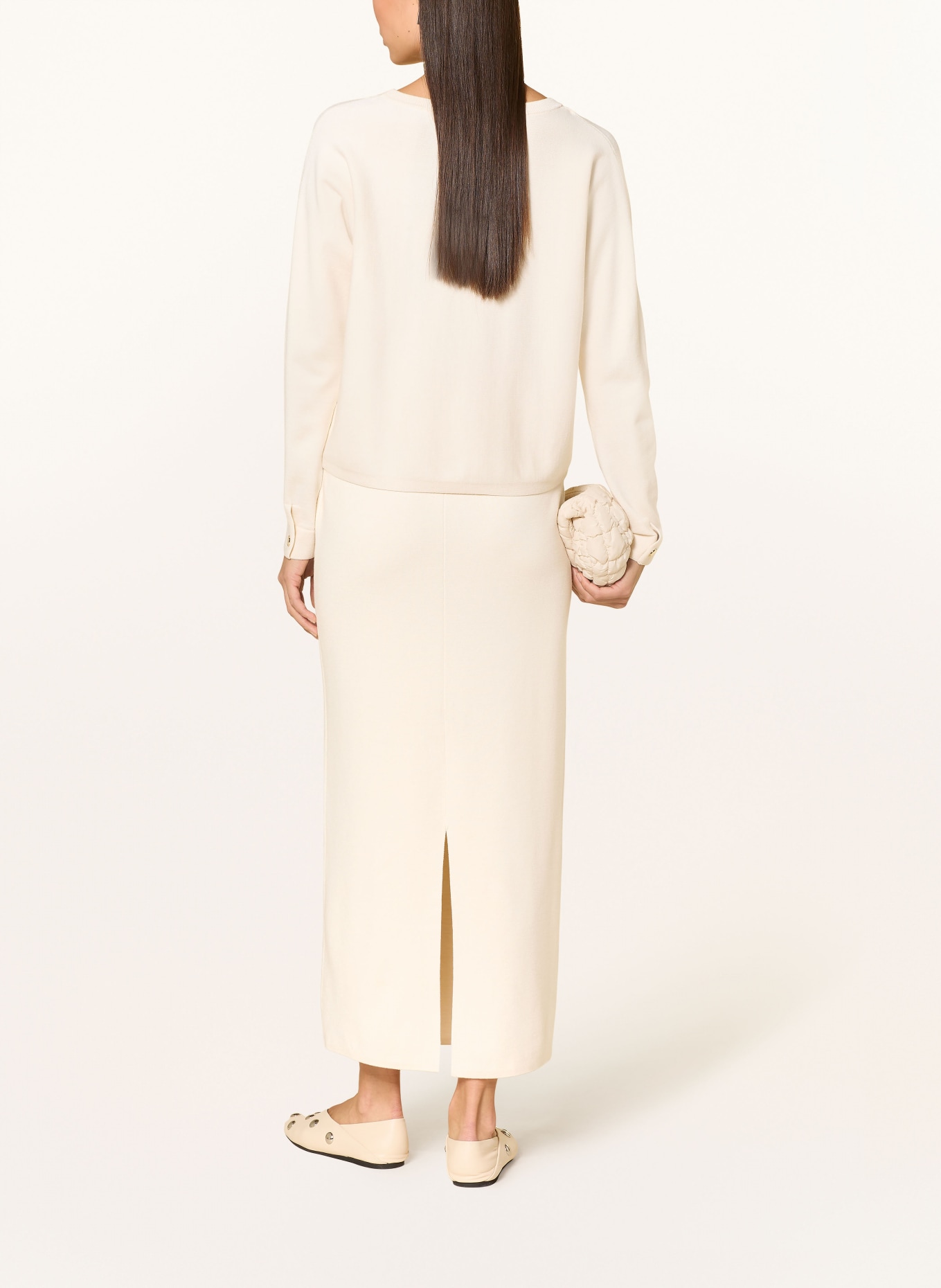 comma pletená sukně: KRÉMOVÁ