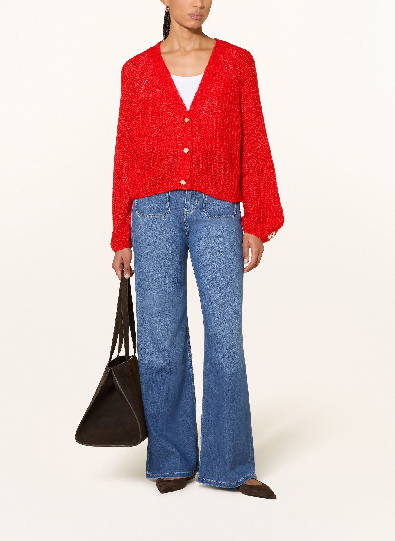 comma cardigan: RED