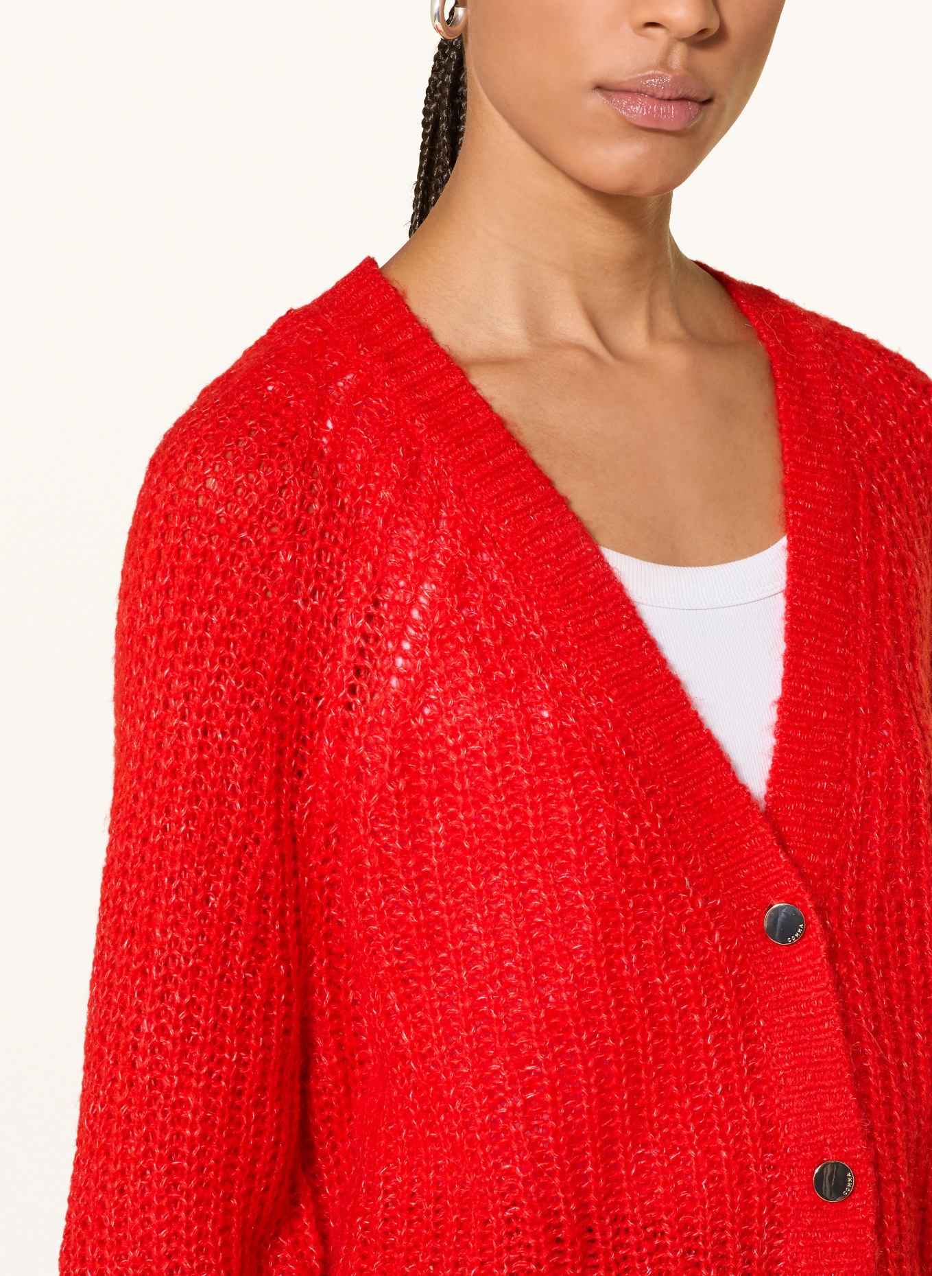 comma cardigan: RED