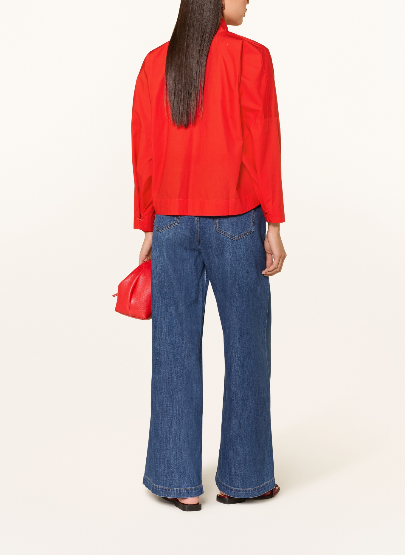 comma bow blouse: RED