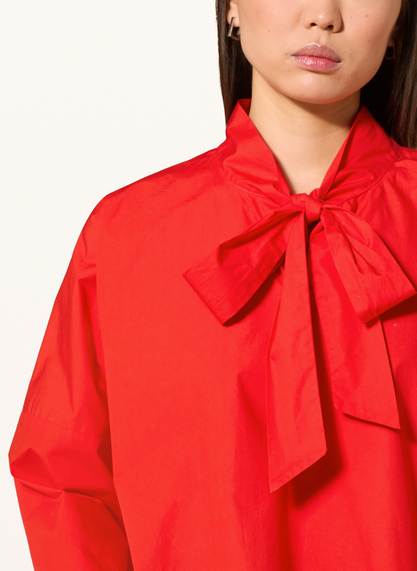 comma bow blouse: RED