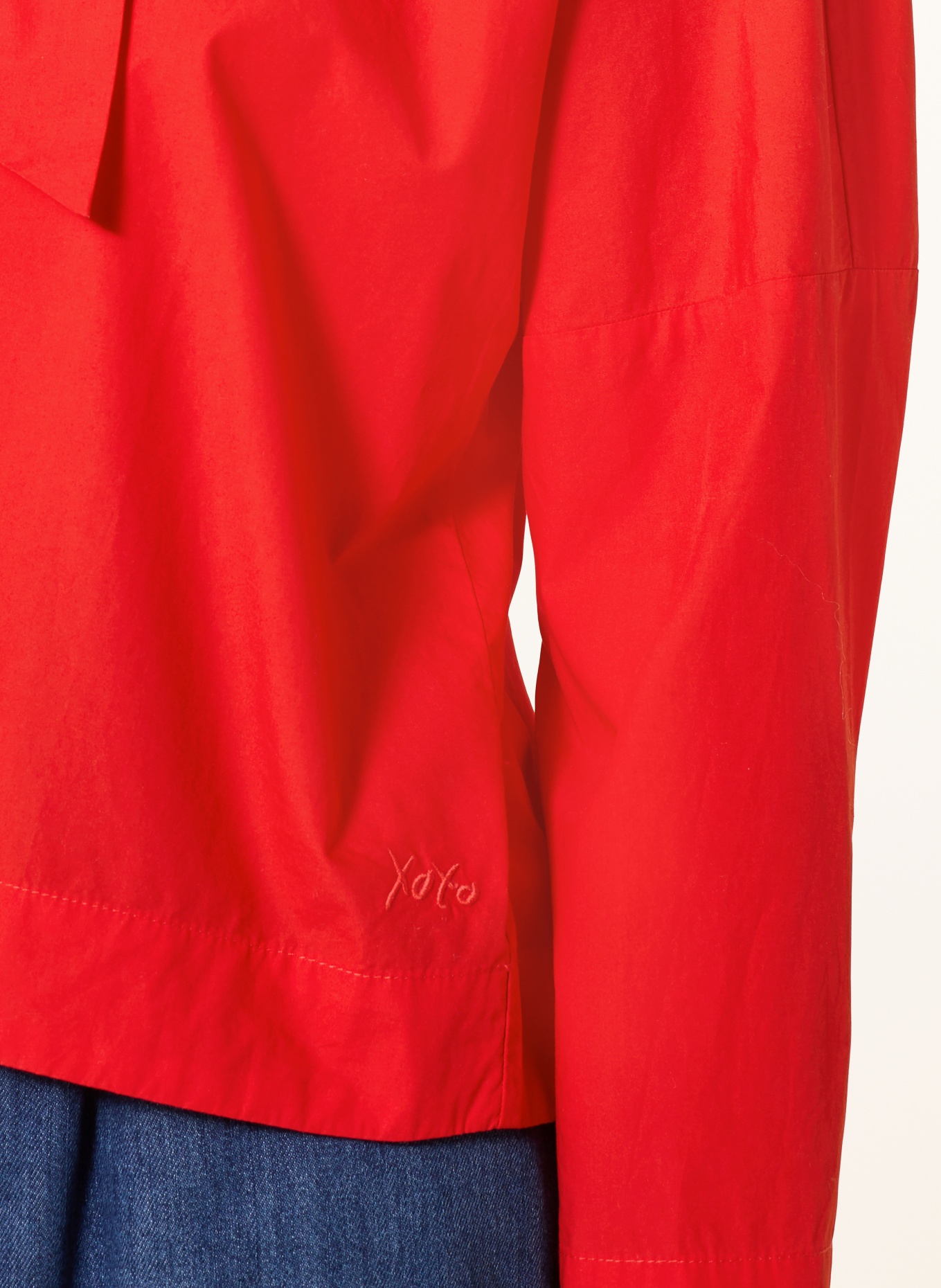 comma bow blouse: RED