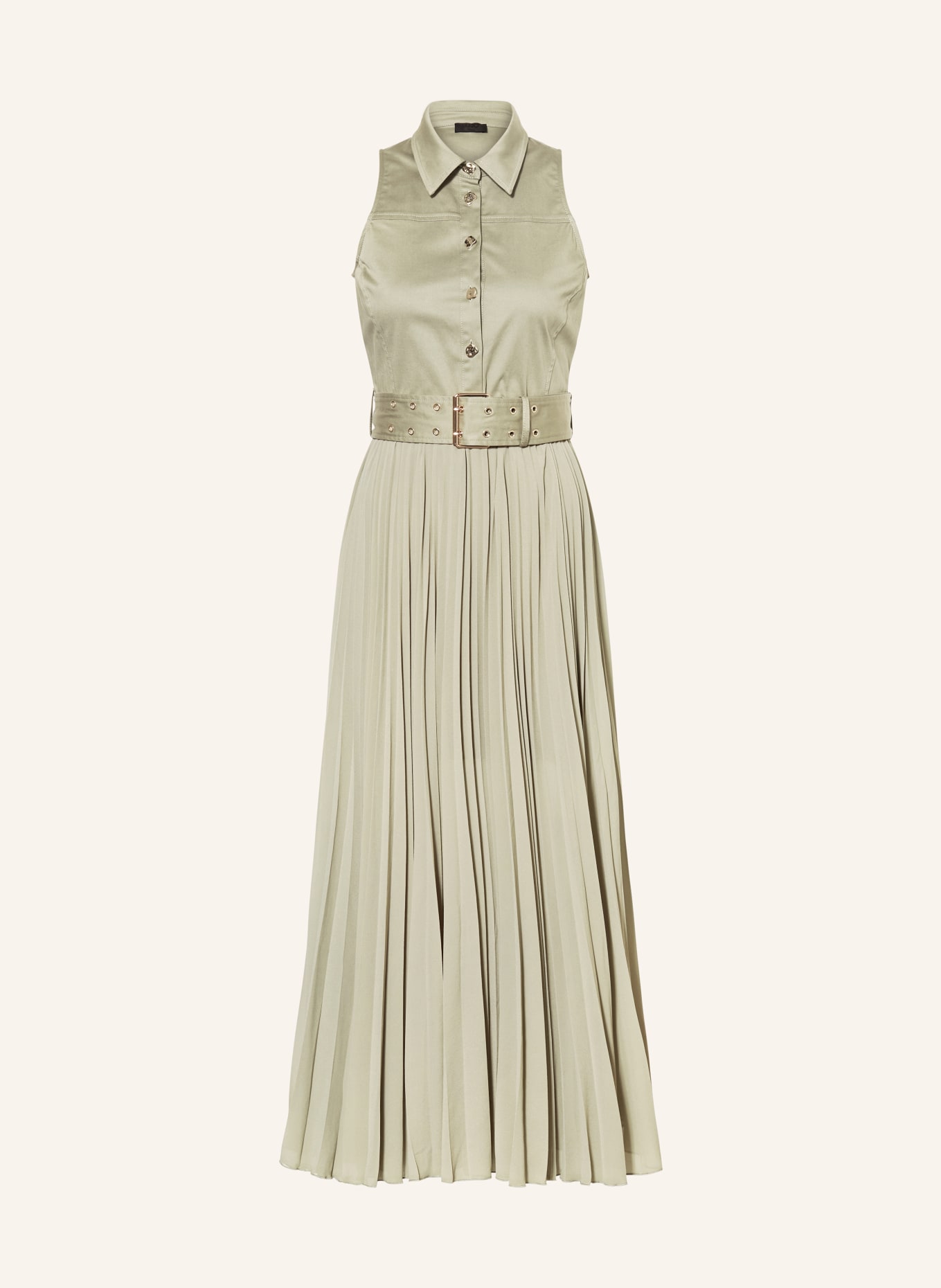 LIU JO Kleid mit Plissees: HELLGRÜN