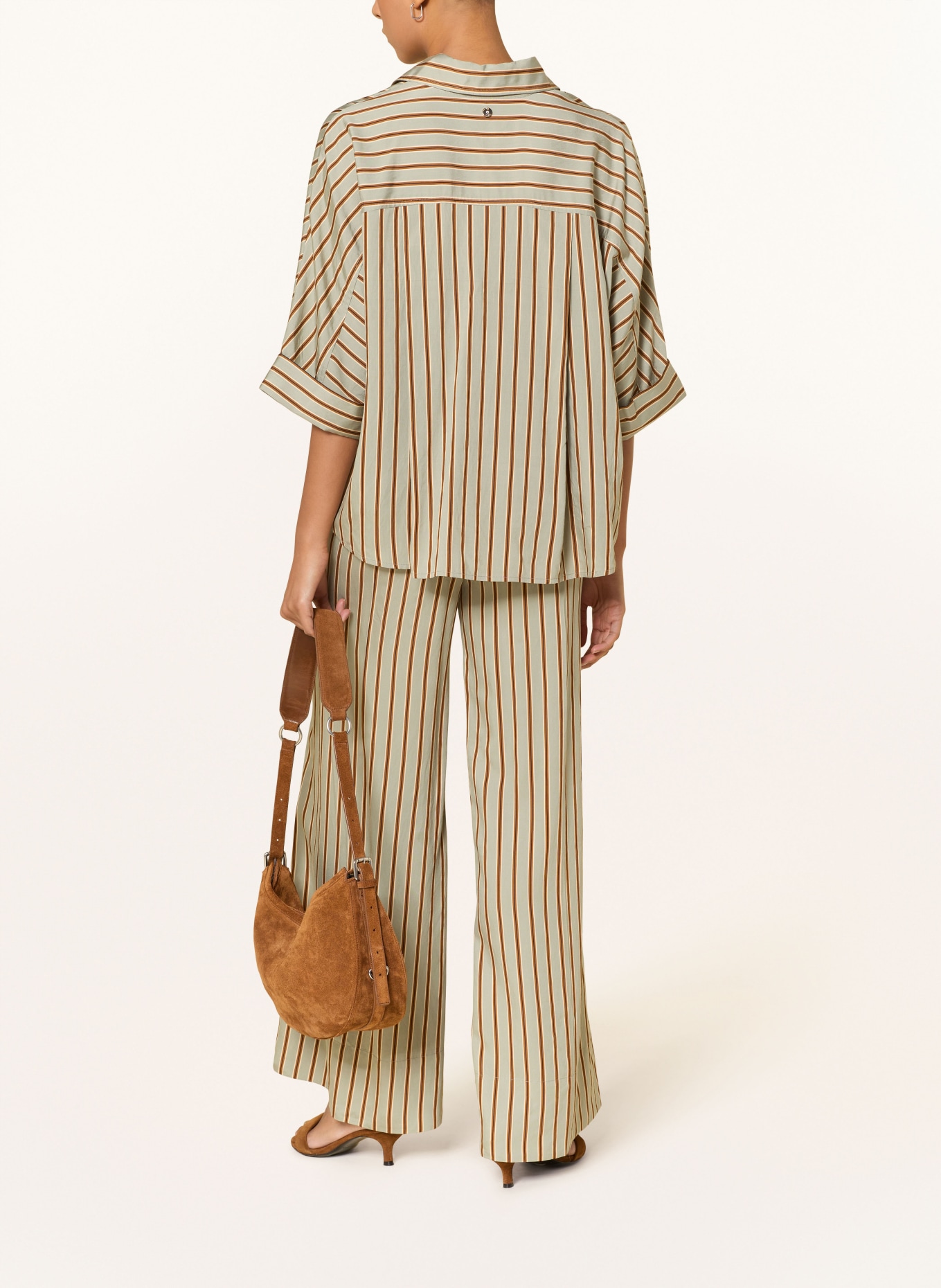 LIU JO Marlenehose: MINT / BRAUN / DUNKELBLAU