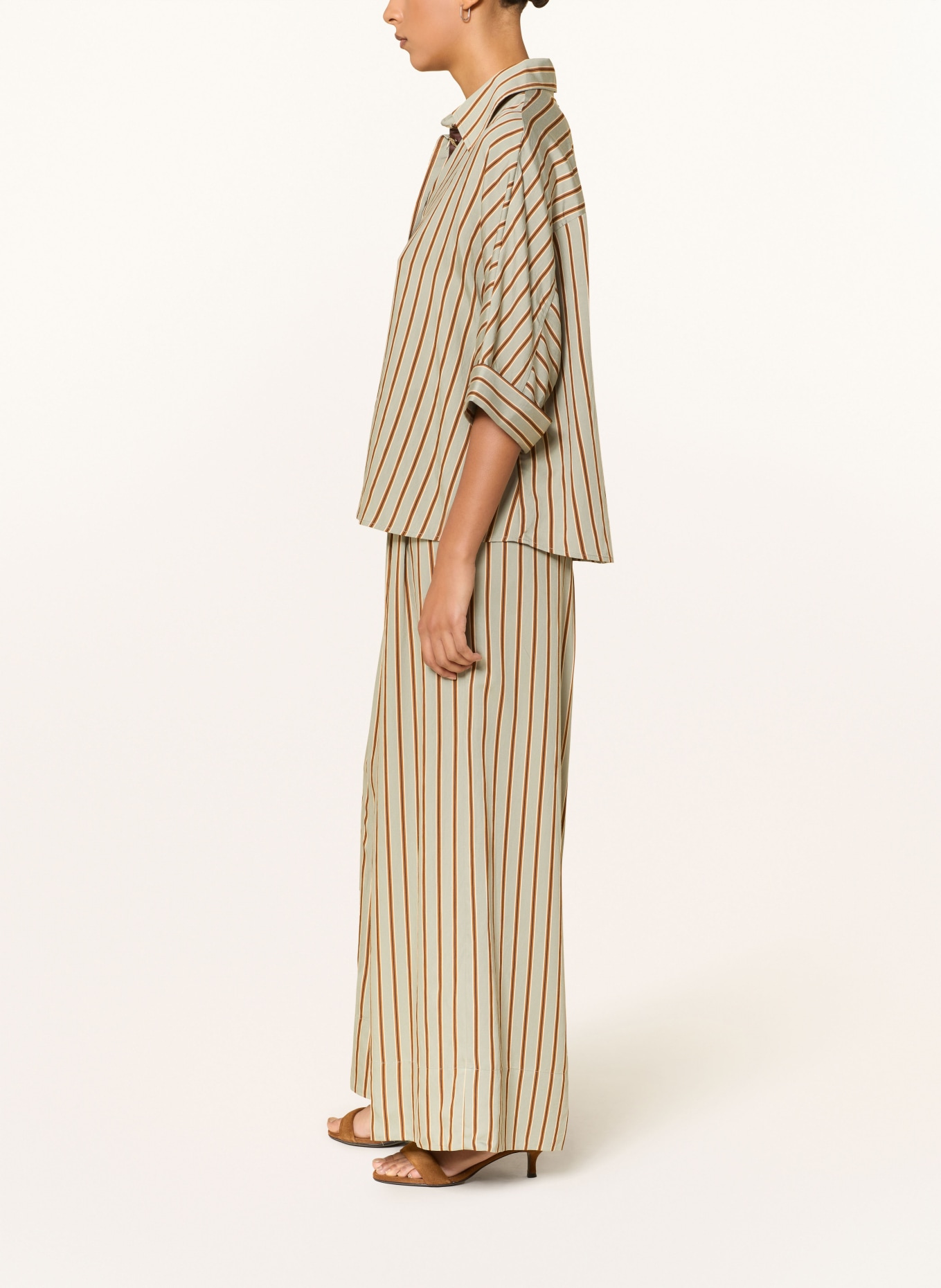 LIU JO Marlenehose: MINT / BRAUN / DUNKELBLAU