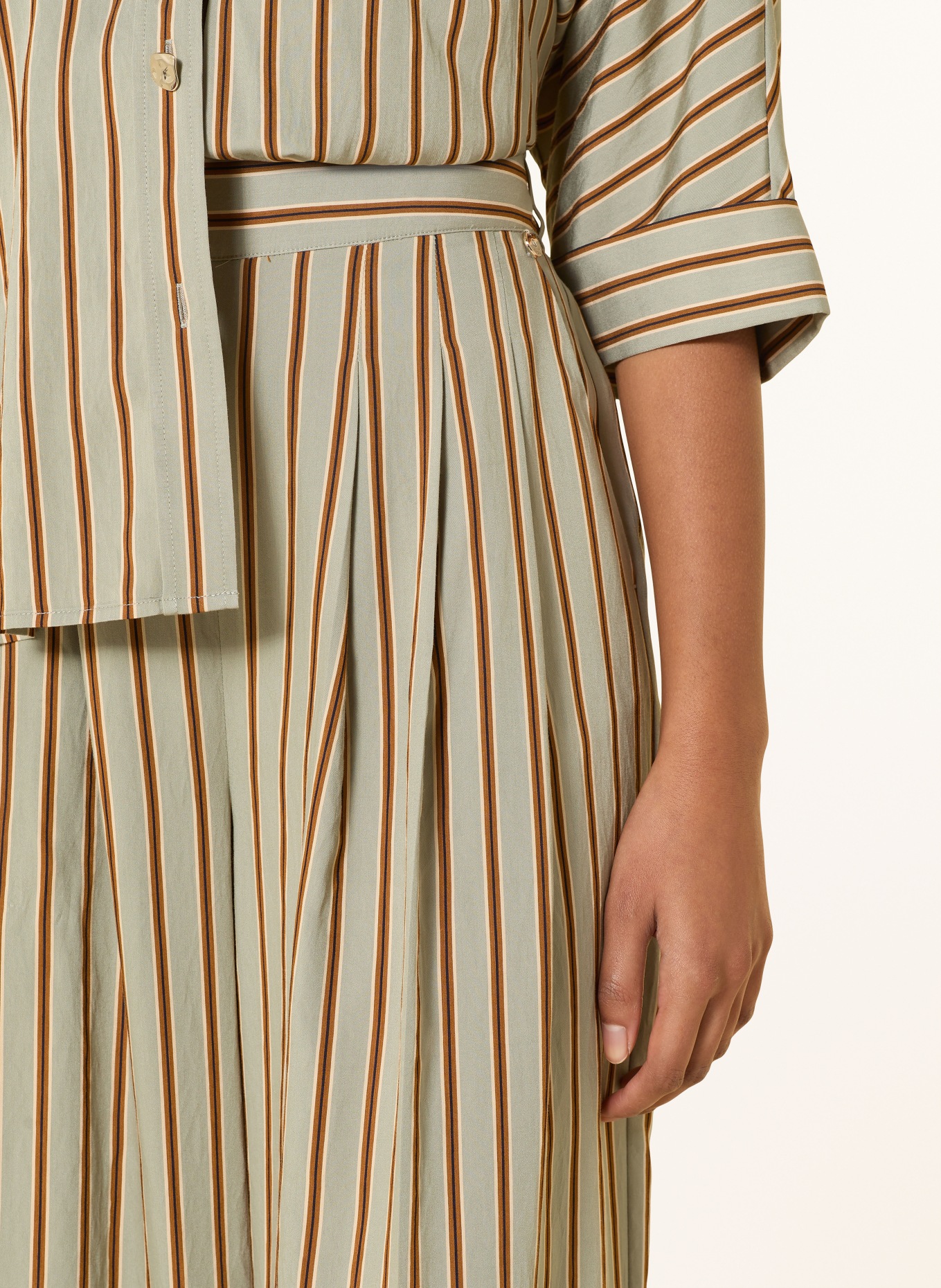 LIU JO Marlenehose: MINT / BRAUN / DUNKELBLAU