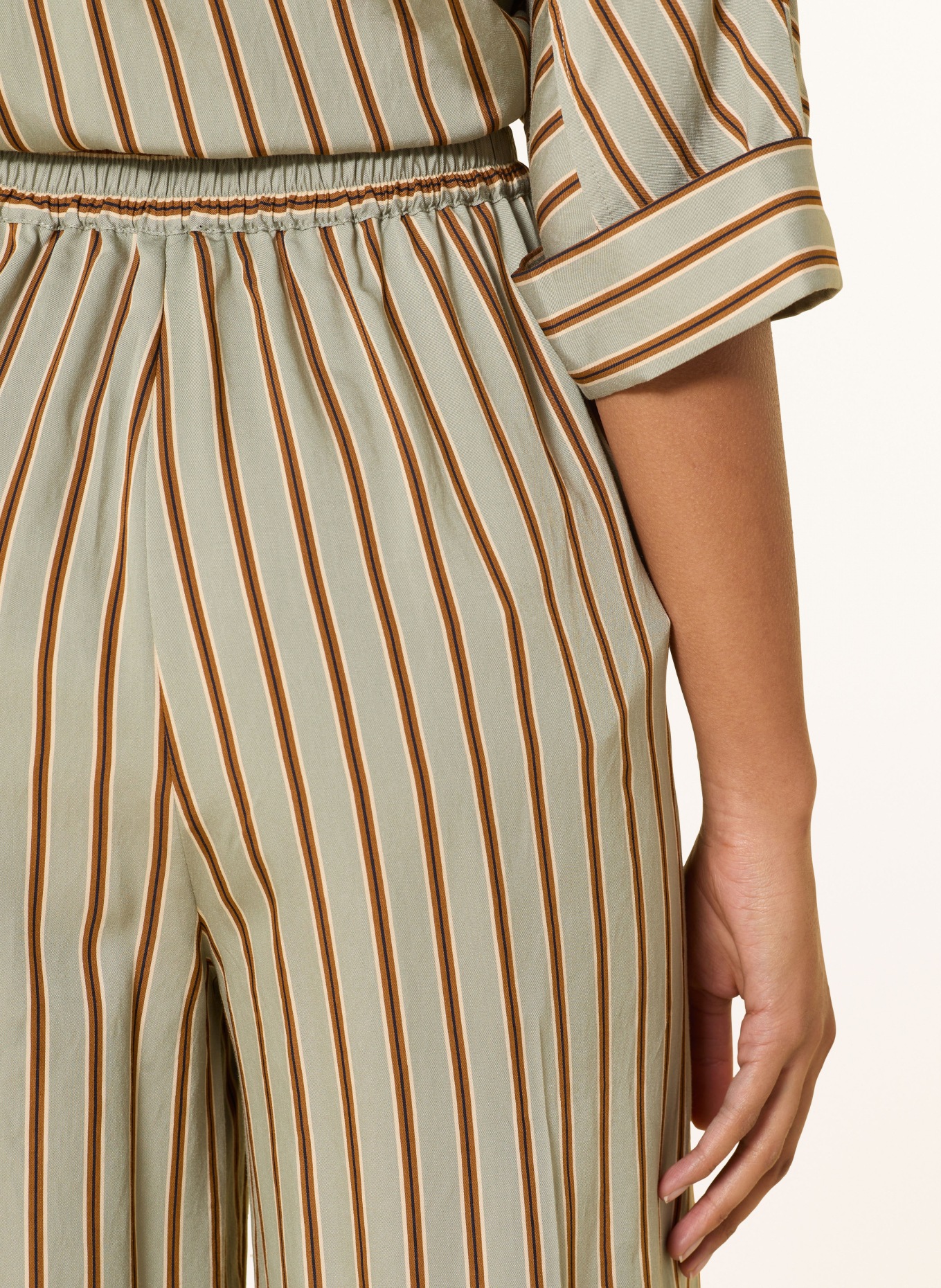 LIU JO Marlenehose: MINT / BRAUN / DUNKELBLAU