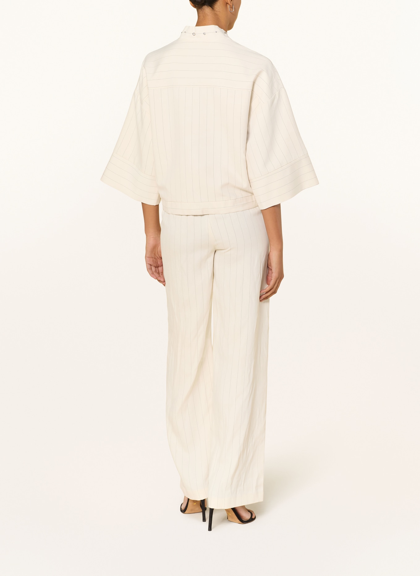 LIU JO Bunda s ozdobnými kameny: REŽNÁ / TMAVĚ MODRÁ