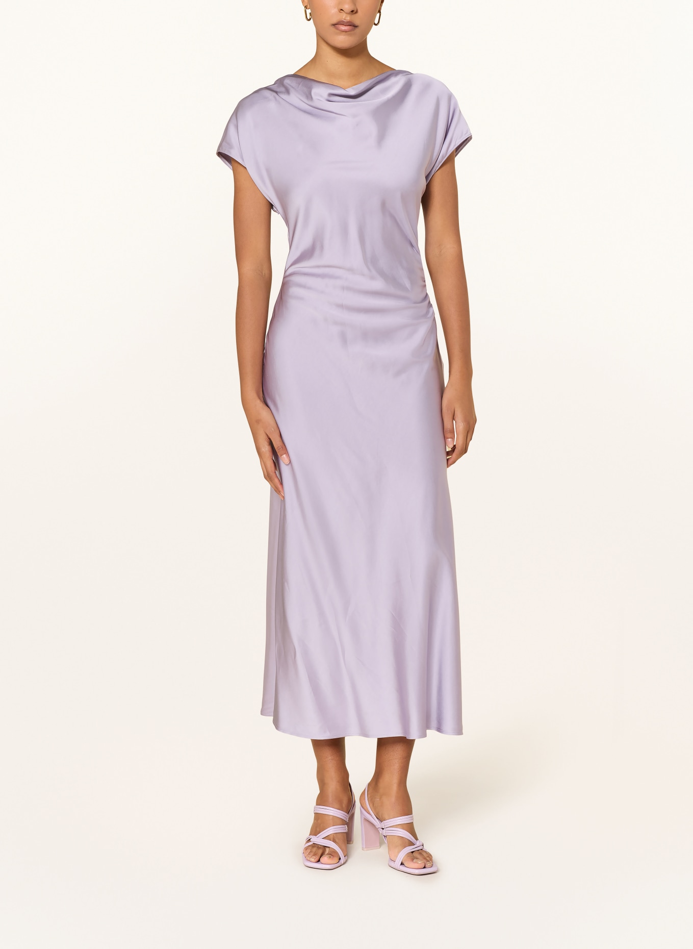 LIU JO satin dress: LIGHT PURPLE