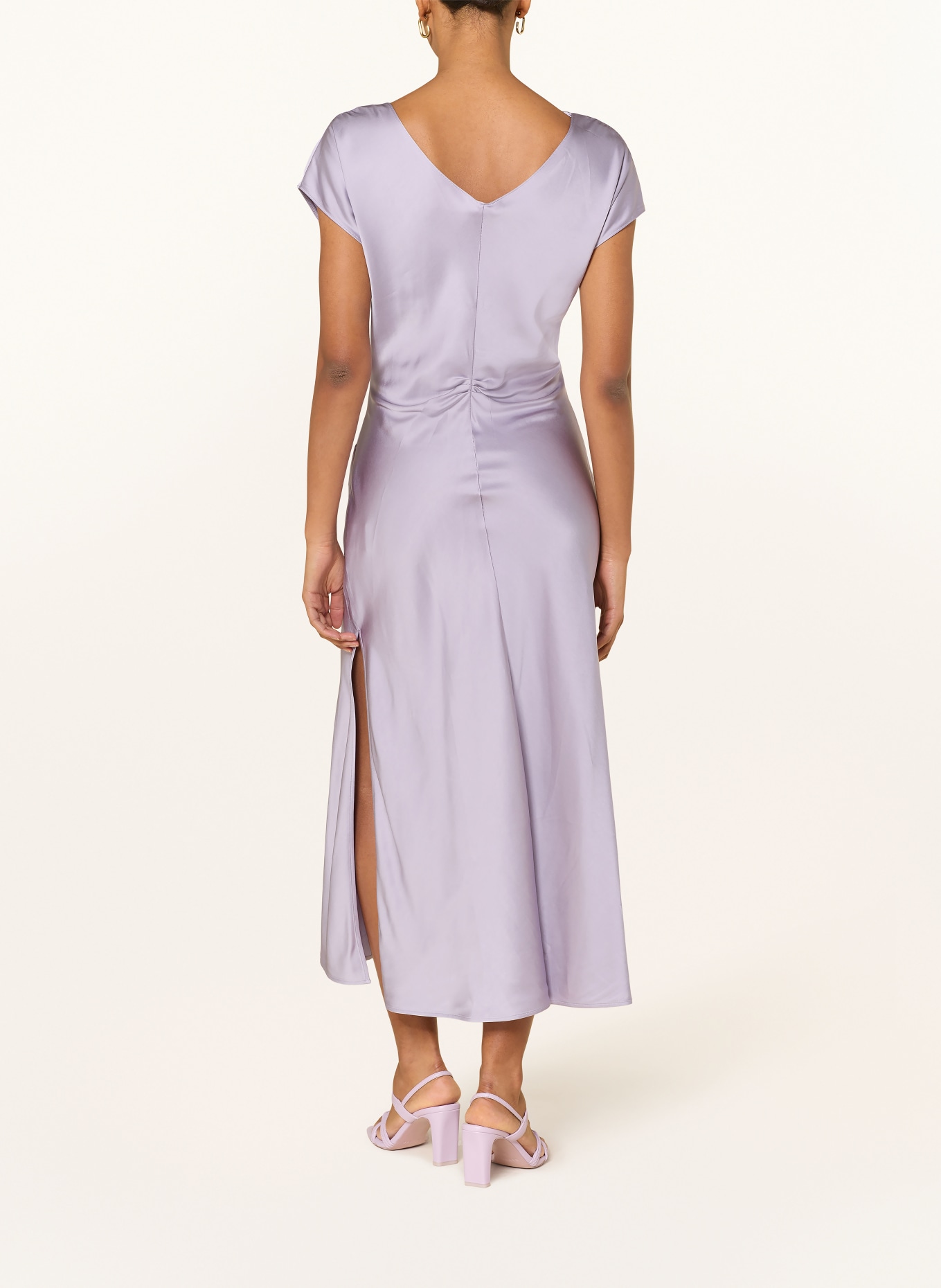LIU JO satin dress: LIGHT PURPLE