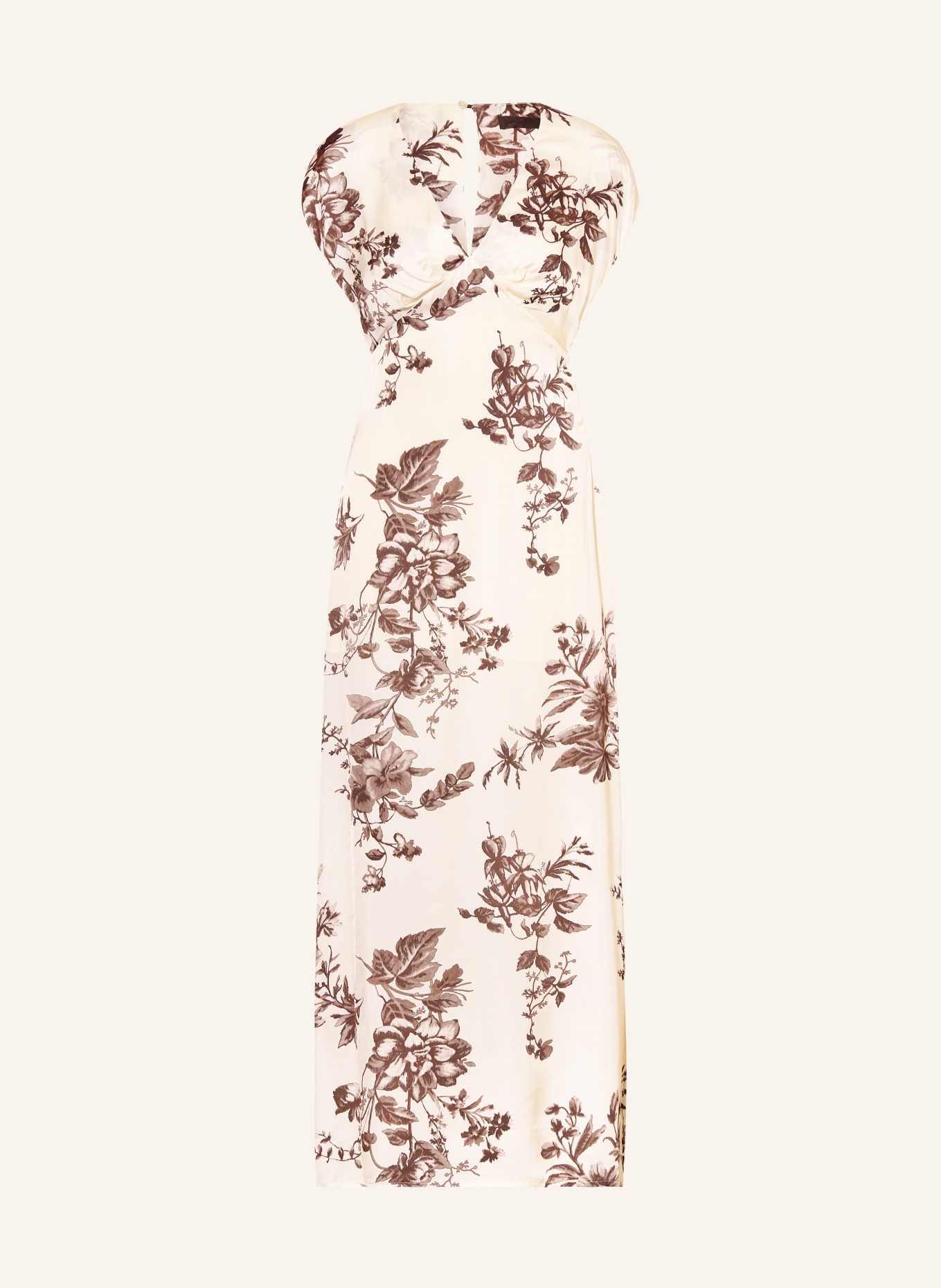 LIU JO robe: ÉCRU / MARRON FONCÉ