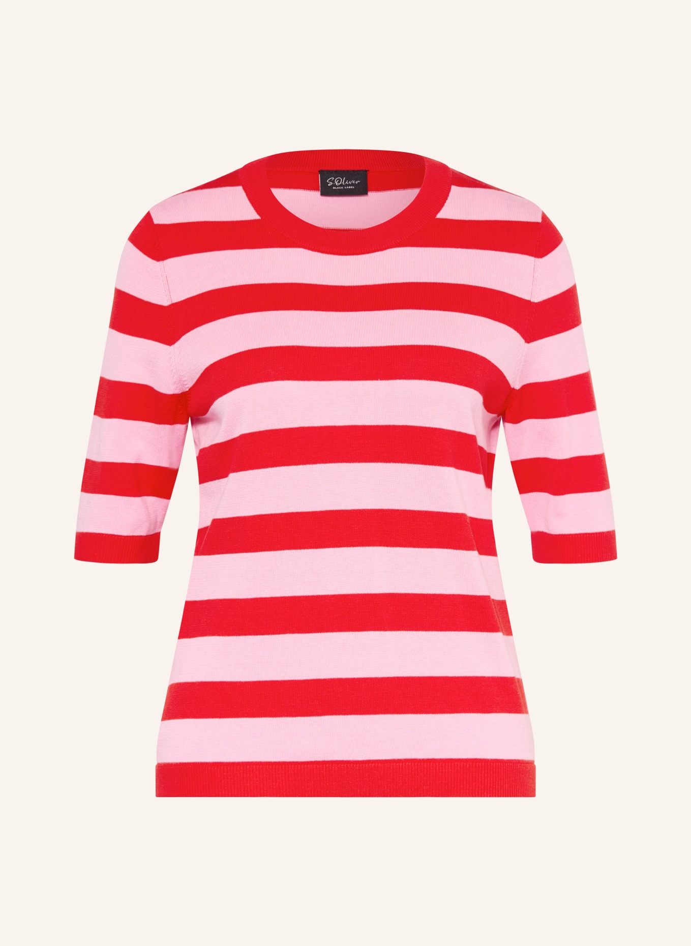 s.Oliver BLACK LABEL Strickshirt: ROSA / ROT
