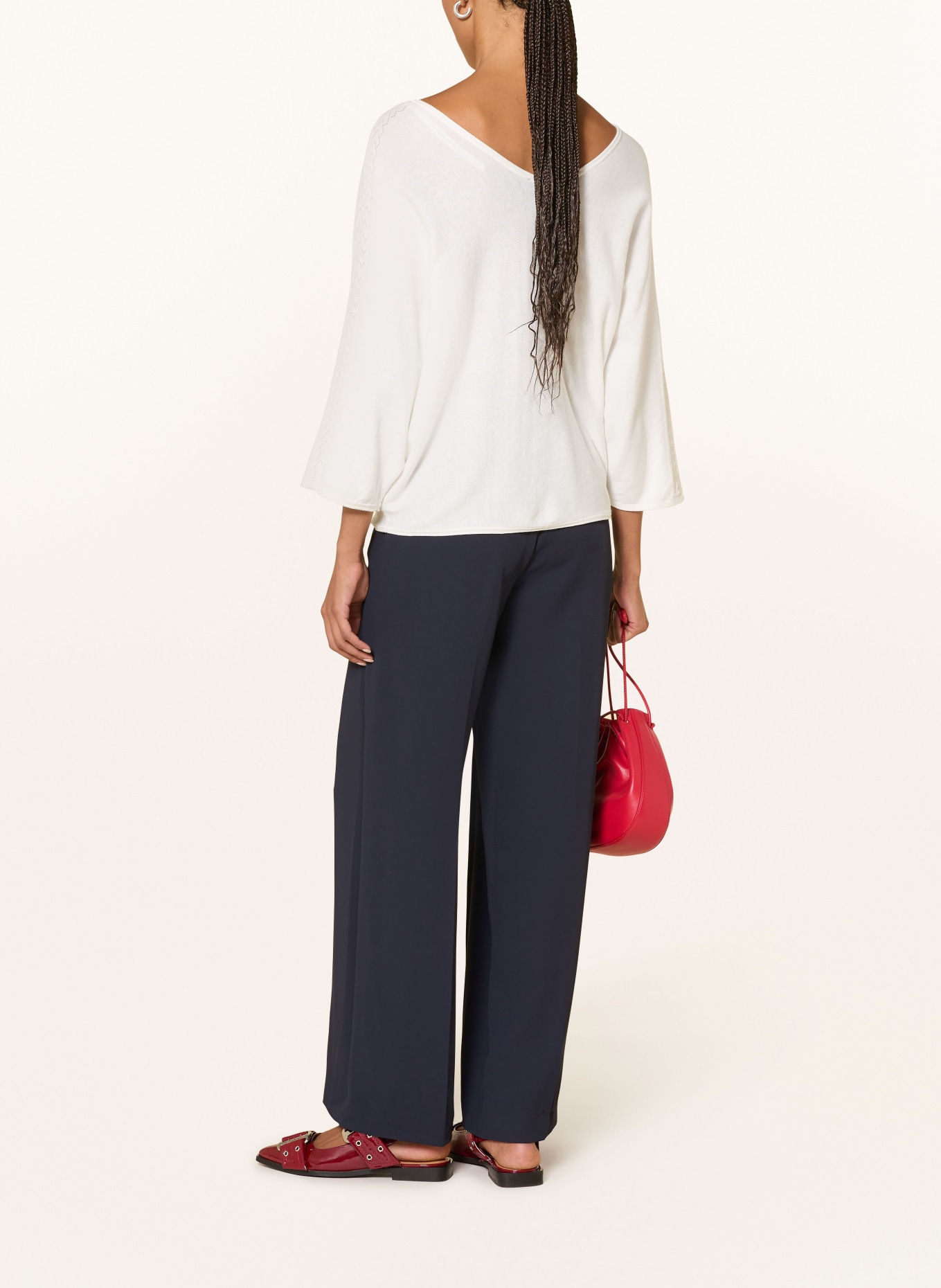 s.Oliver BLACK LABEL Pullover mit 3/4-Arm: CREME